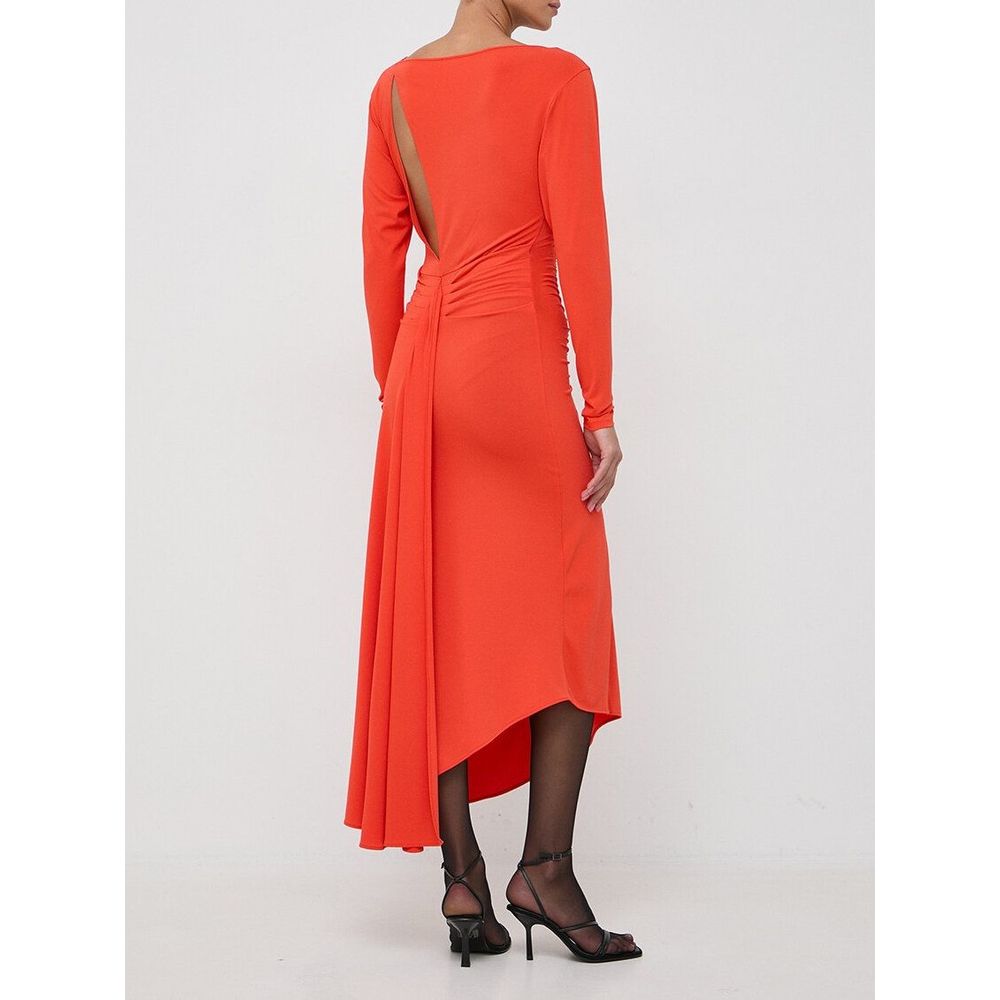 Patrizia Pepe Orange Acetate Casual Women's Dress