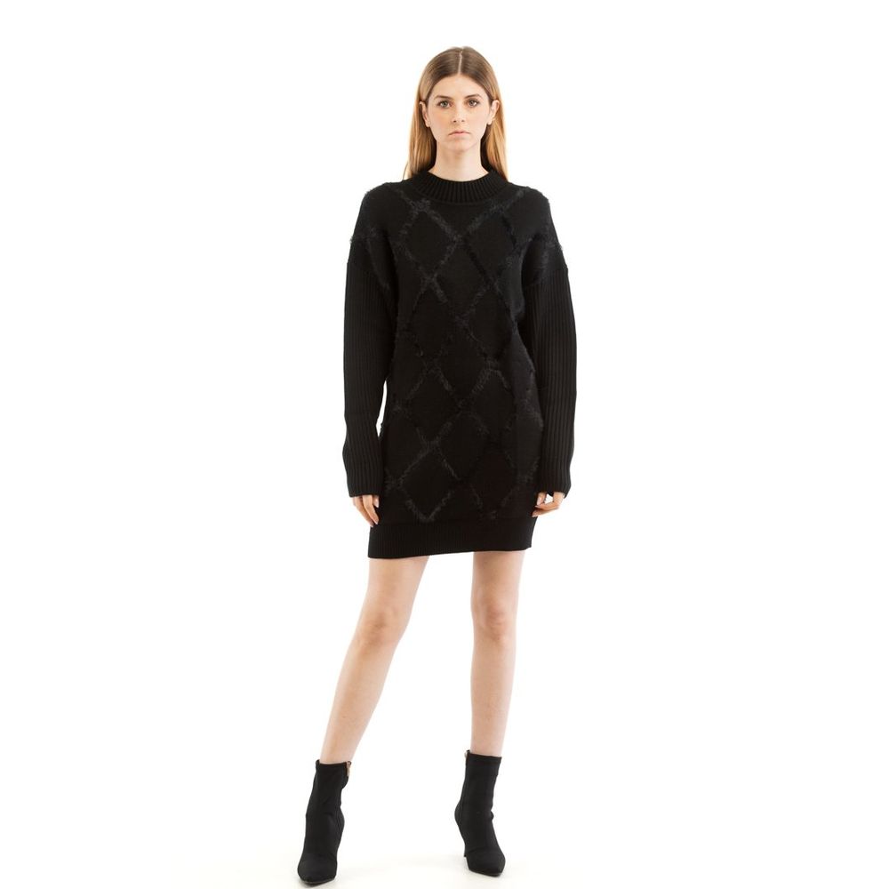 Patrizia Pepe Black Nylon Casual Women's Dress