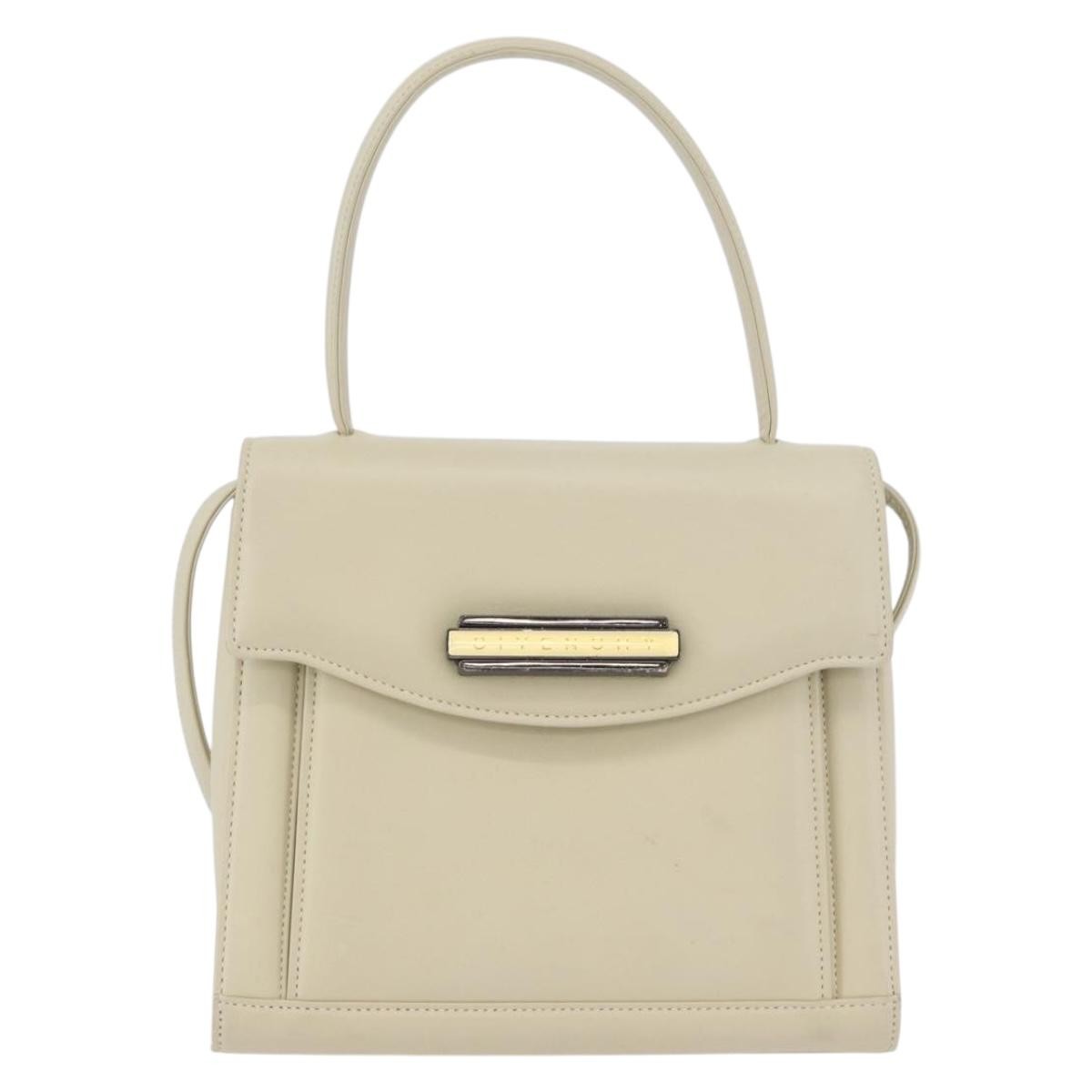 Givenchy Vintage Leather Beige Leather Handbag (Pre-Owned)