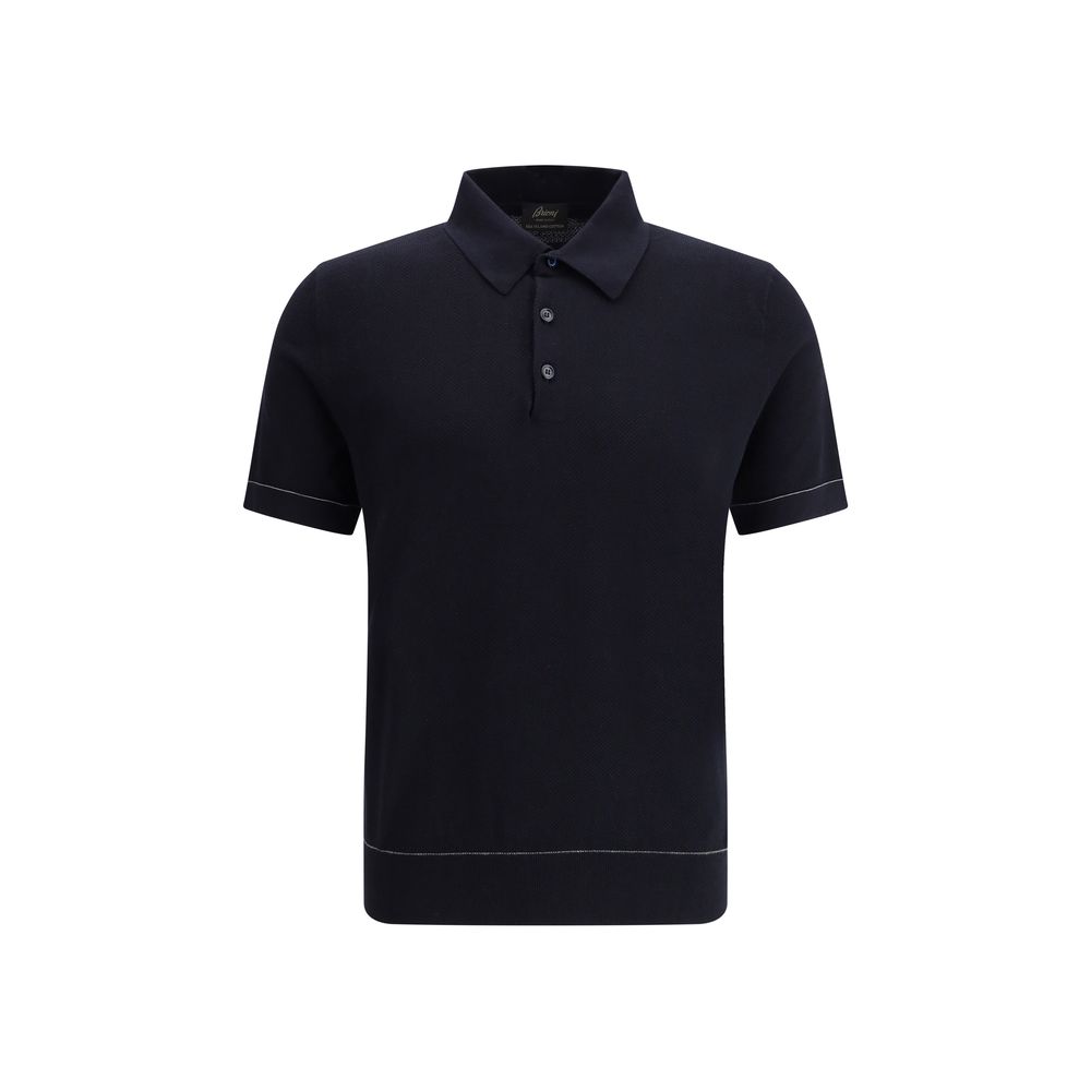 Brioni Black Cotton Polo Men's Shirt