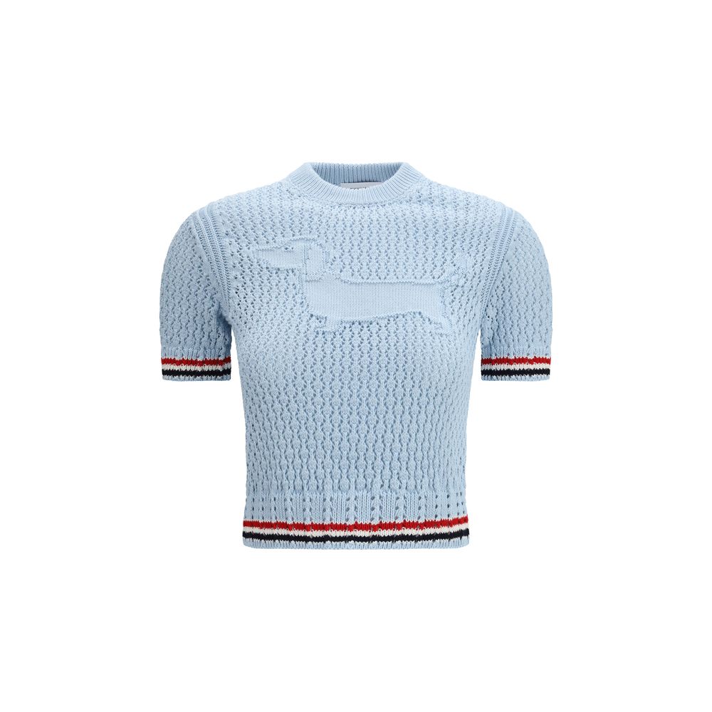 Thom Browne Blue Cotton Women's T-Shirt