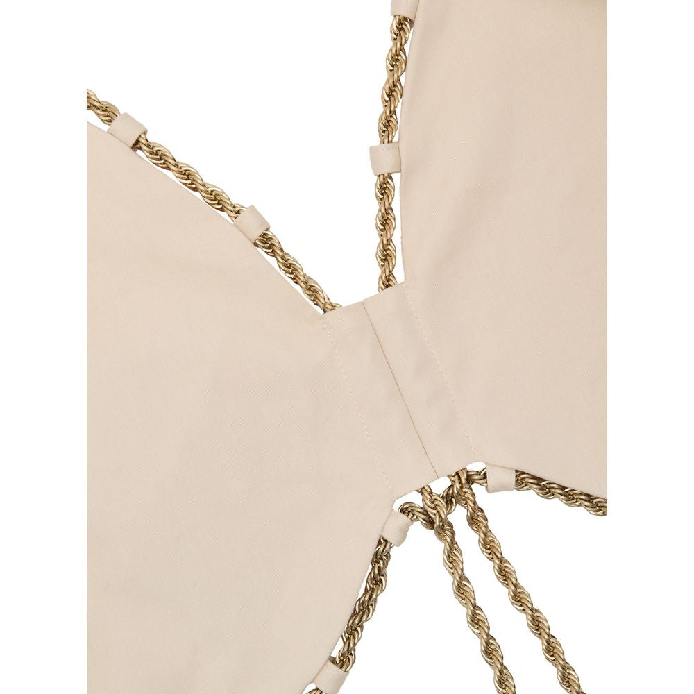 Cult Gaia Beige Cotton Women's Waistcoat