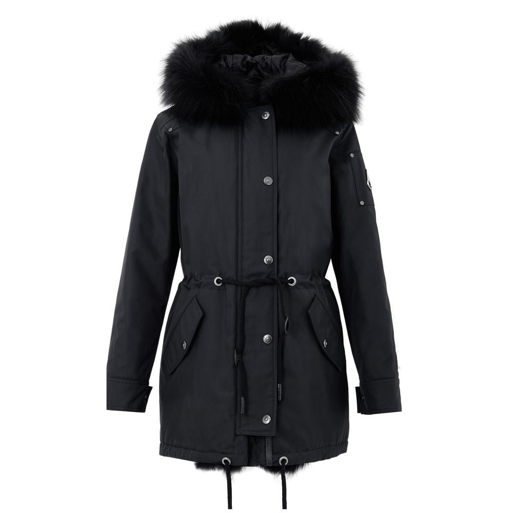 Moose Knuckles Black Cotton Women's Parka