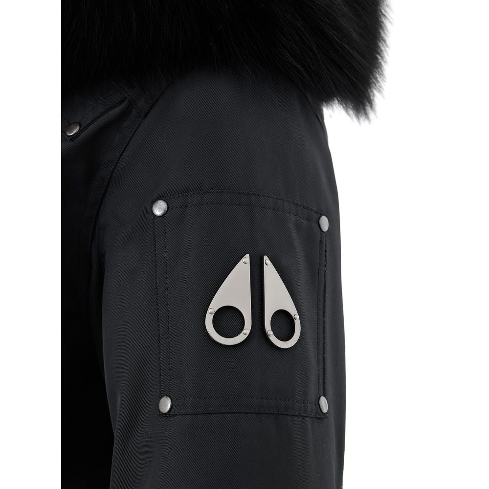 Moose Knuckles Black Cotton Women's Parka
