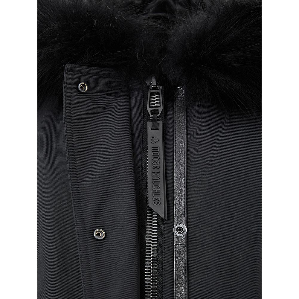 Moose Knuckles Black Cotton Women's Parka