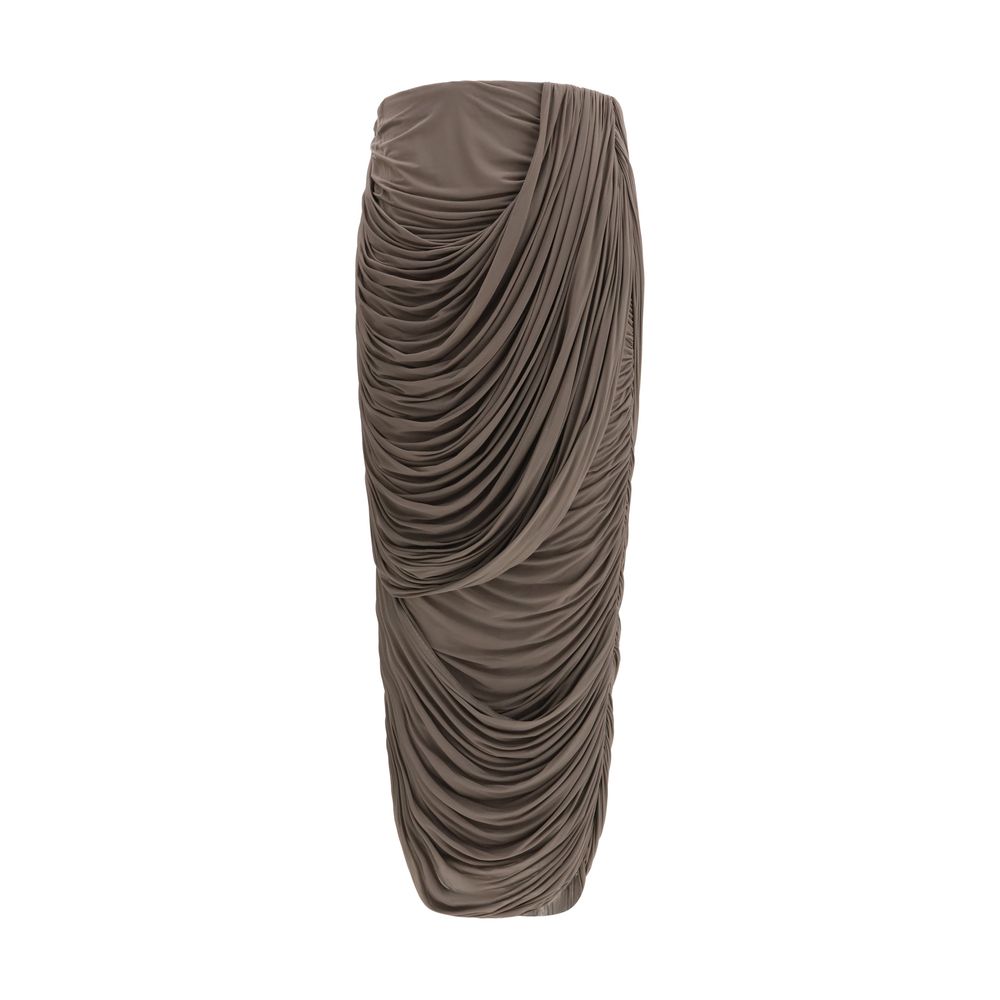 Magda Butrym Brown Copper Midi Women's Skirt
