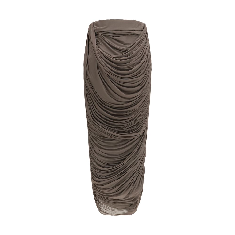 Magda Butrym Brown Copper Midi Women's Skirt