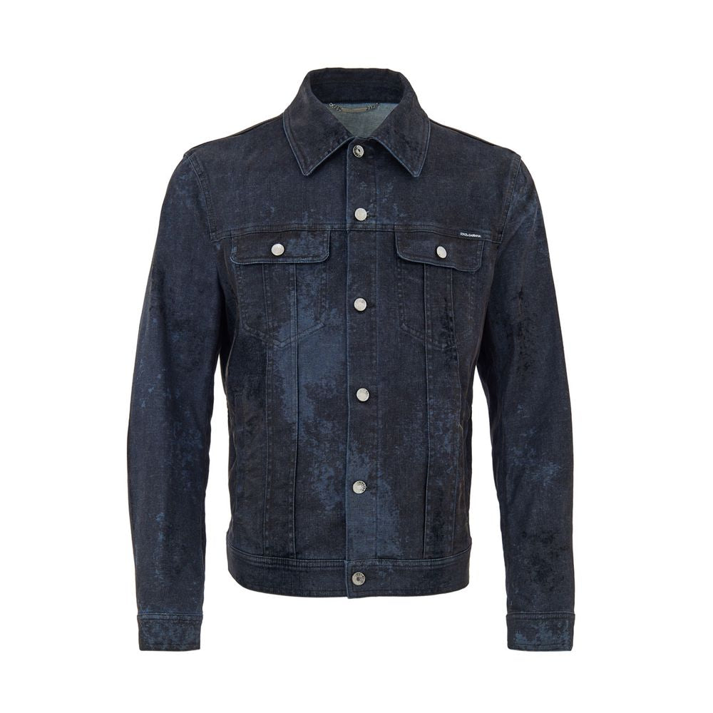 Dolce & Gabbana Gray Cotton Denim Men's Jacket