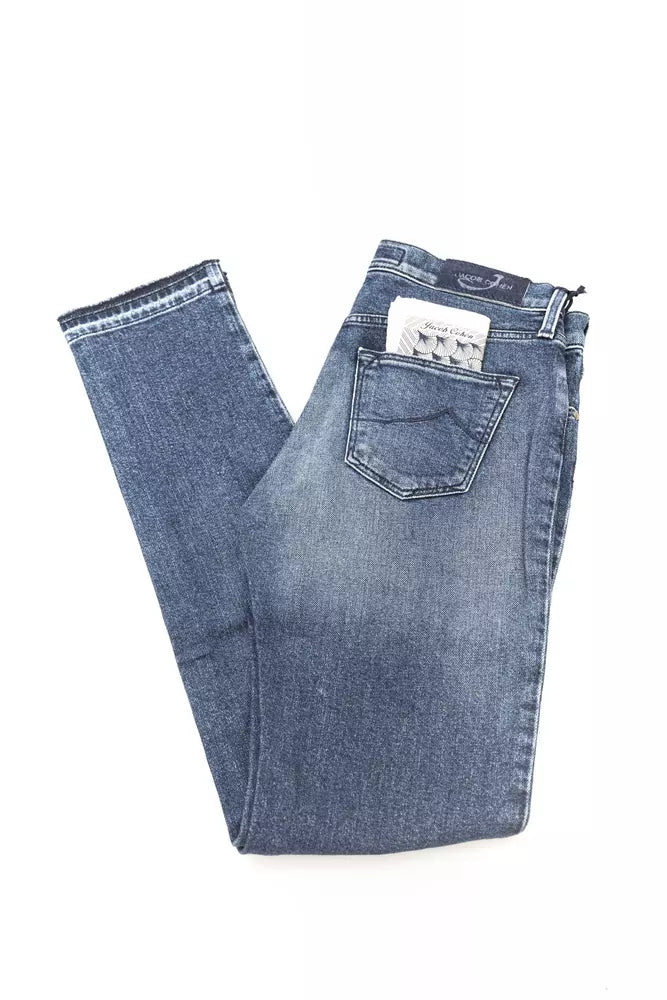 Jacob Cohen Blue Cotton Slim Fit Women's Jeans