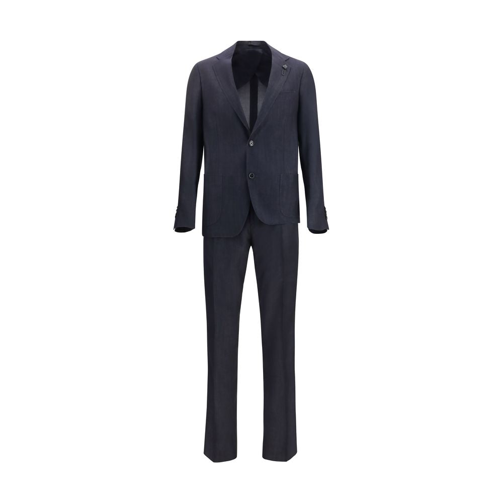 Lardini Blue Cotton Two-Piece Men's Suit