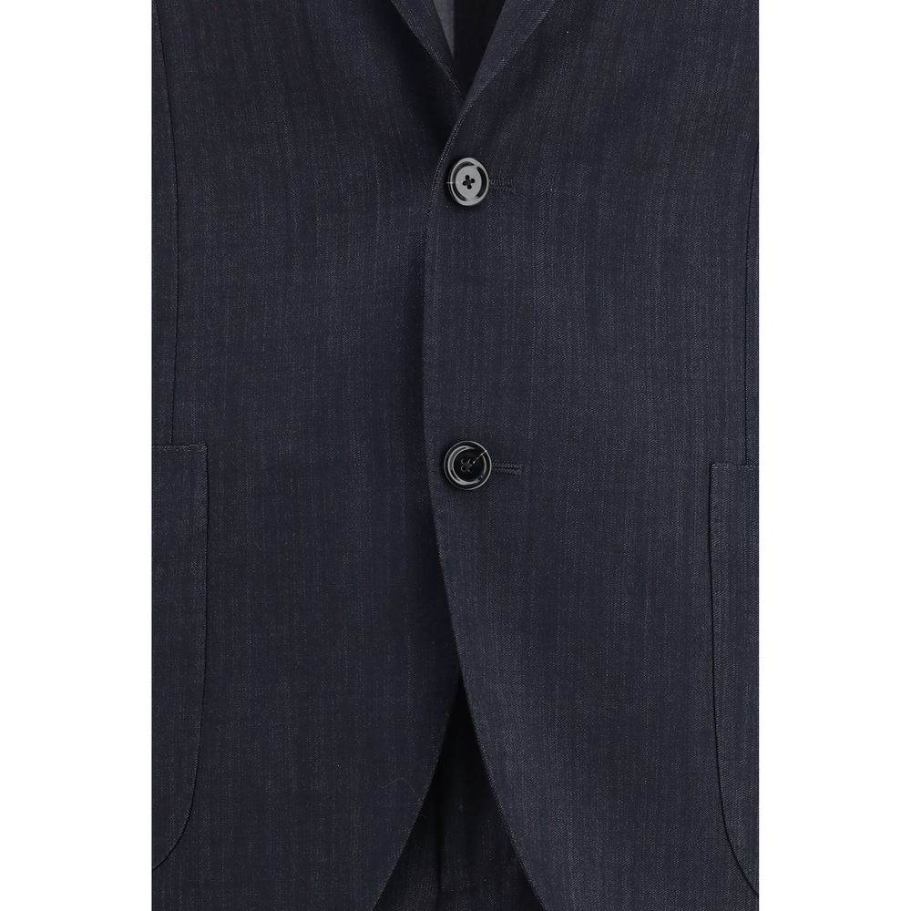 Lardini Blue Cotton Two-Piece Men's Suit