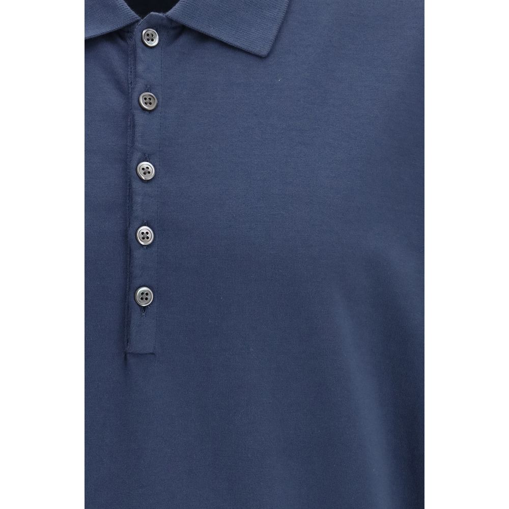 Thom Browne Blue Cotton Polo Men's Shirt
