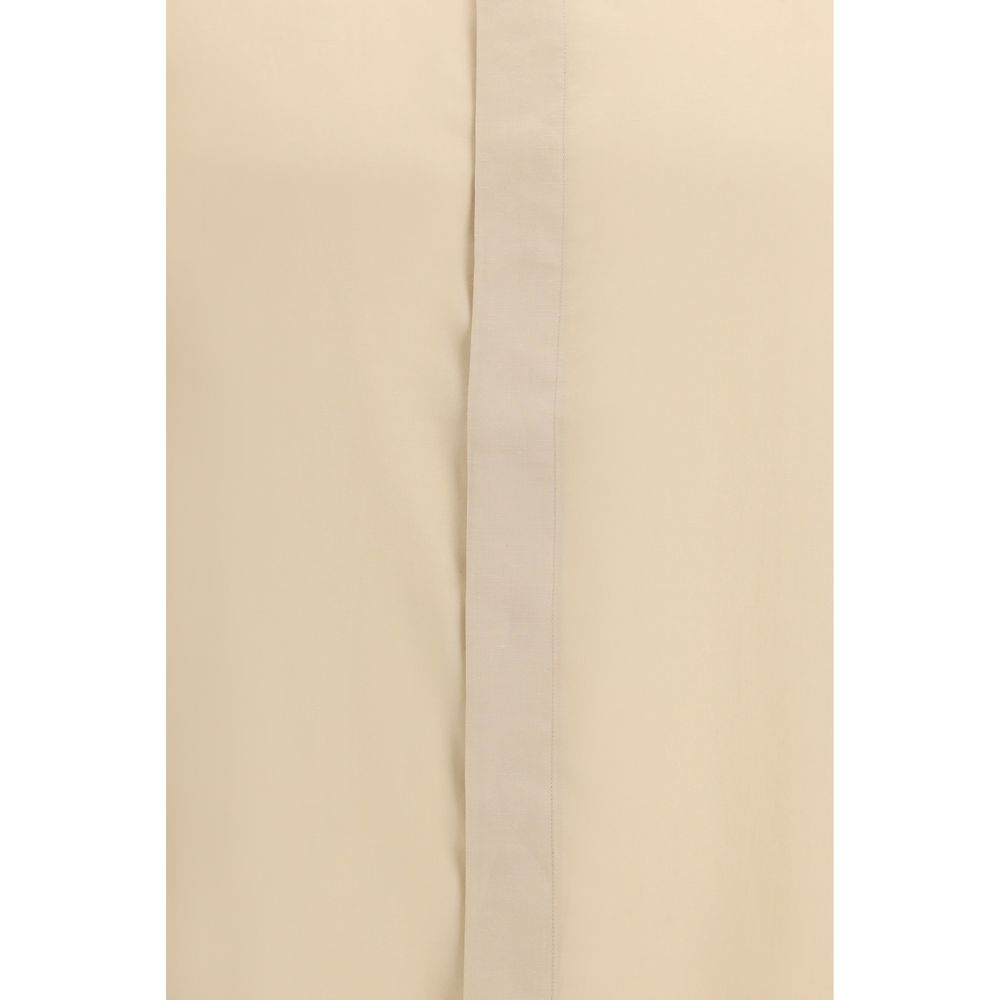 Lardini Beige Tencel Dress Men's Shirt