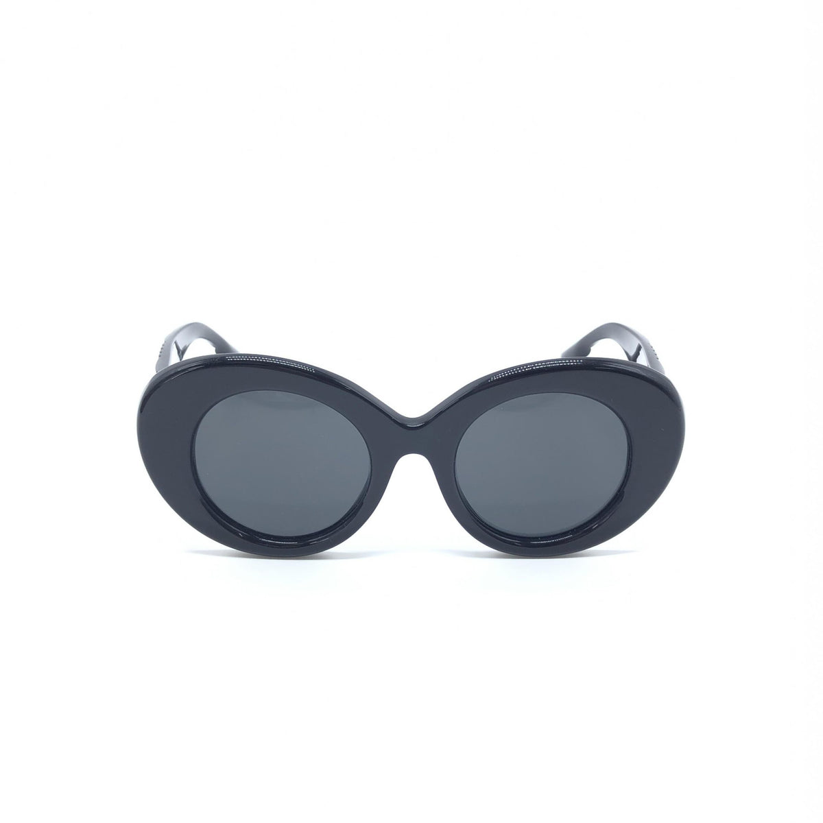 Burberry Black Oversized Round Women's Sunglasses (Pre-Owned)