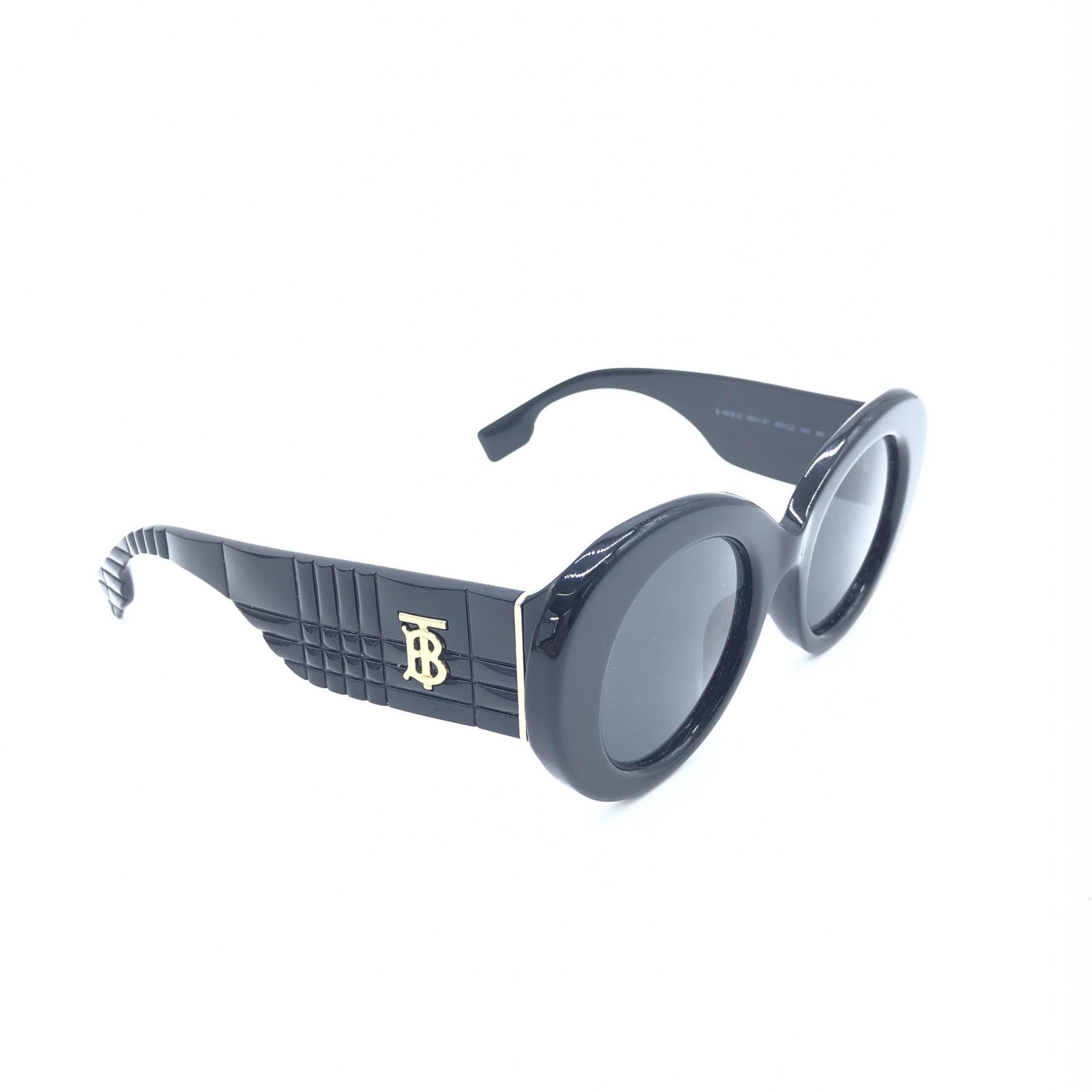 Burberry Black Oversized Round Women's Sunglasses (Pre-Owned)