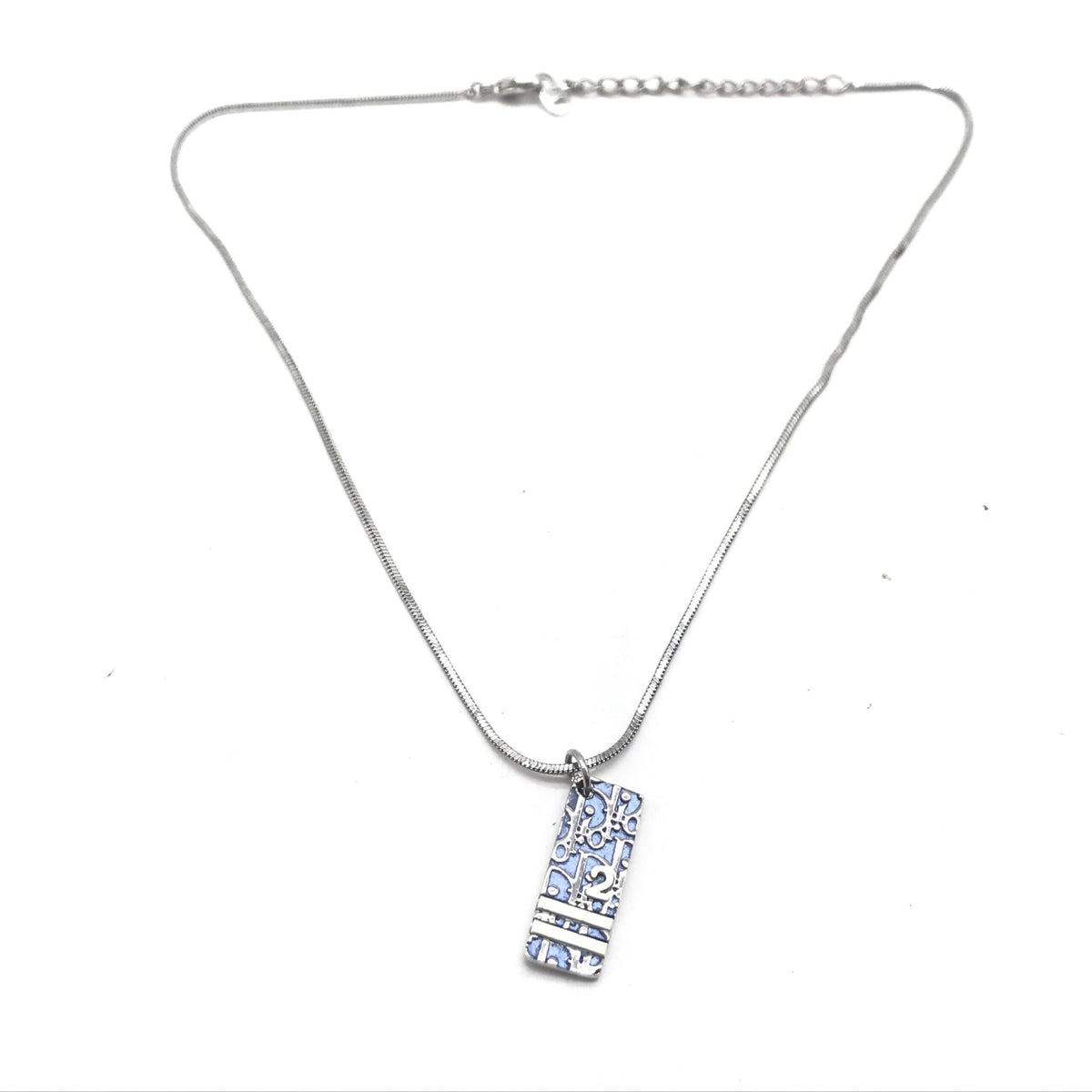 Christian Dior Blue Trotter Pendant Women's Necklace (Pre-Owned)