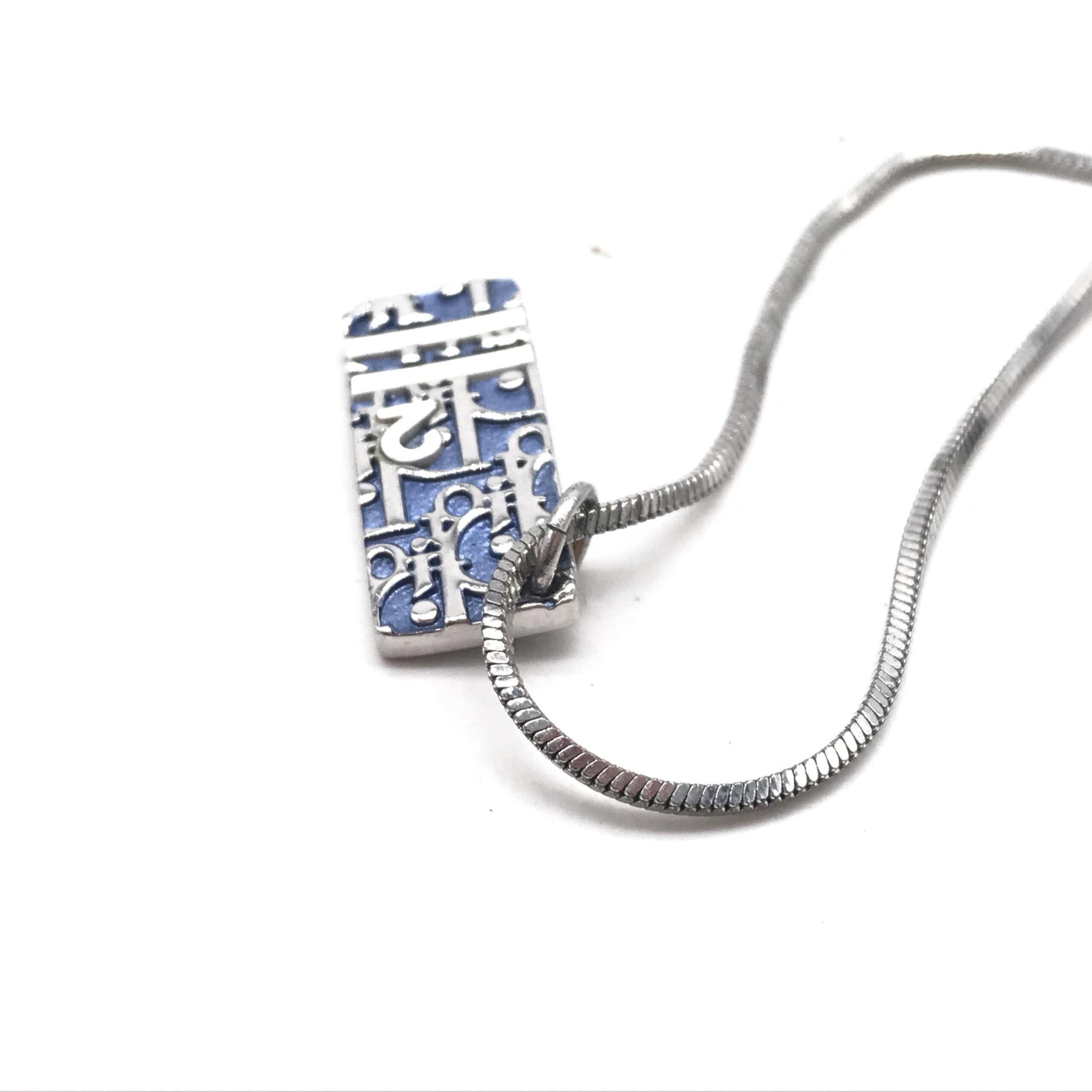 Christian Dior Blue Trotter Pendant Women's Necklace (Pre-Owned)