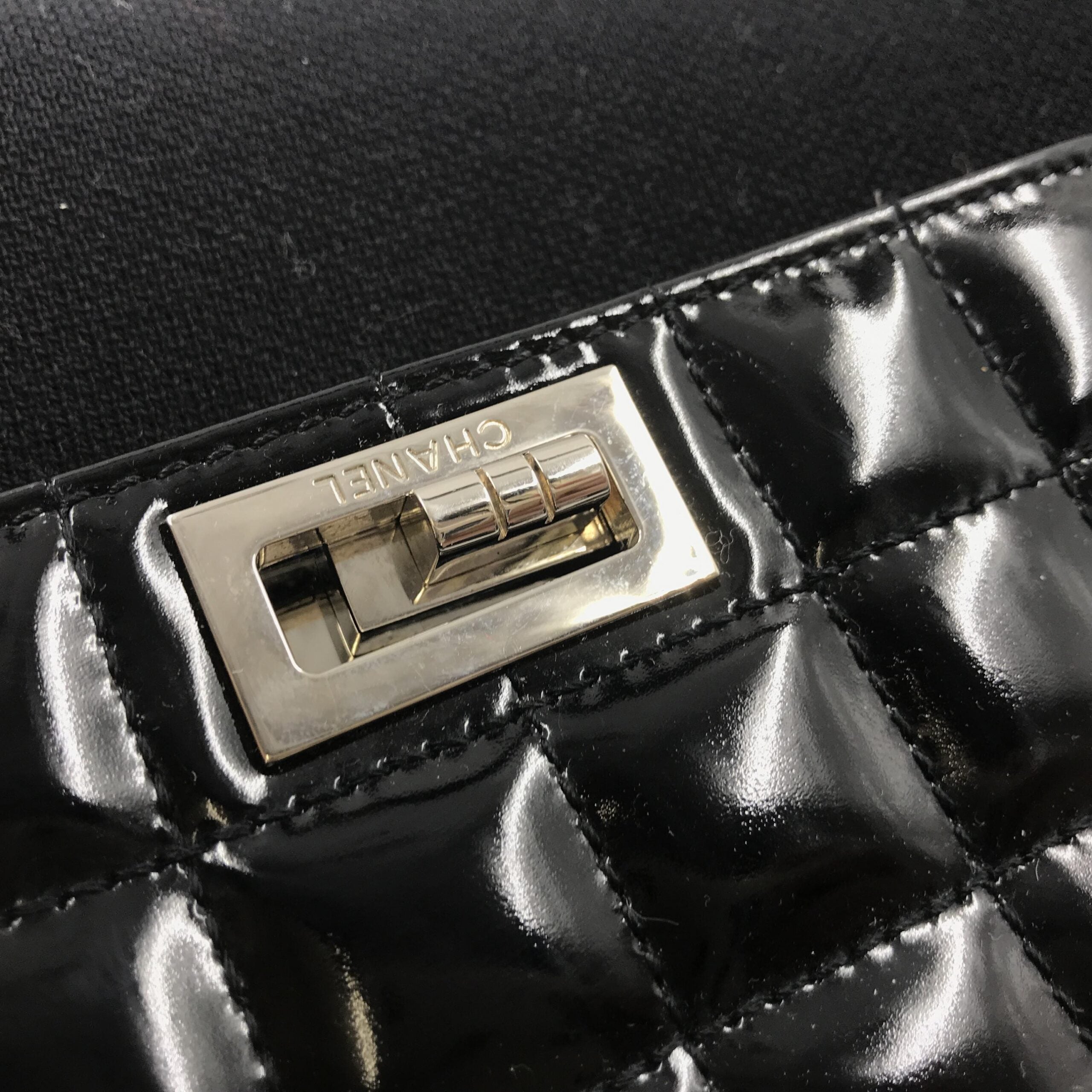 Chanel Chocolate Bar Patent Leather Shoulder Women's Bag (Pre-Owned)
