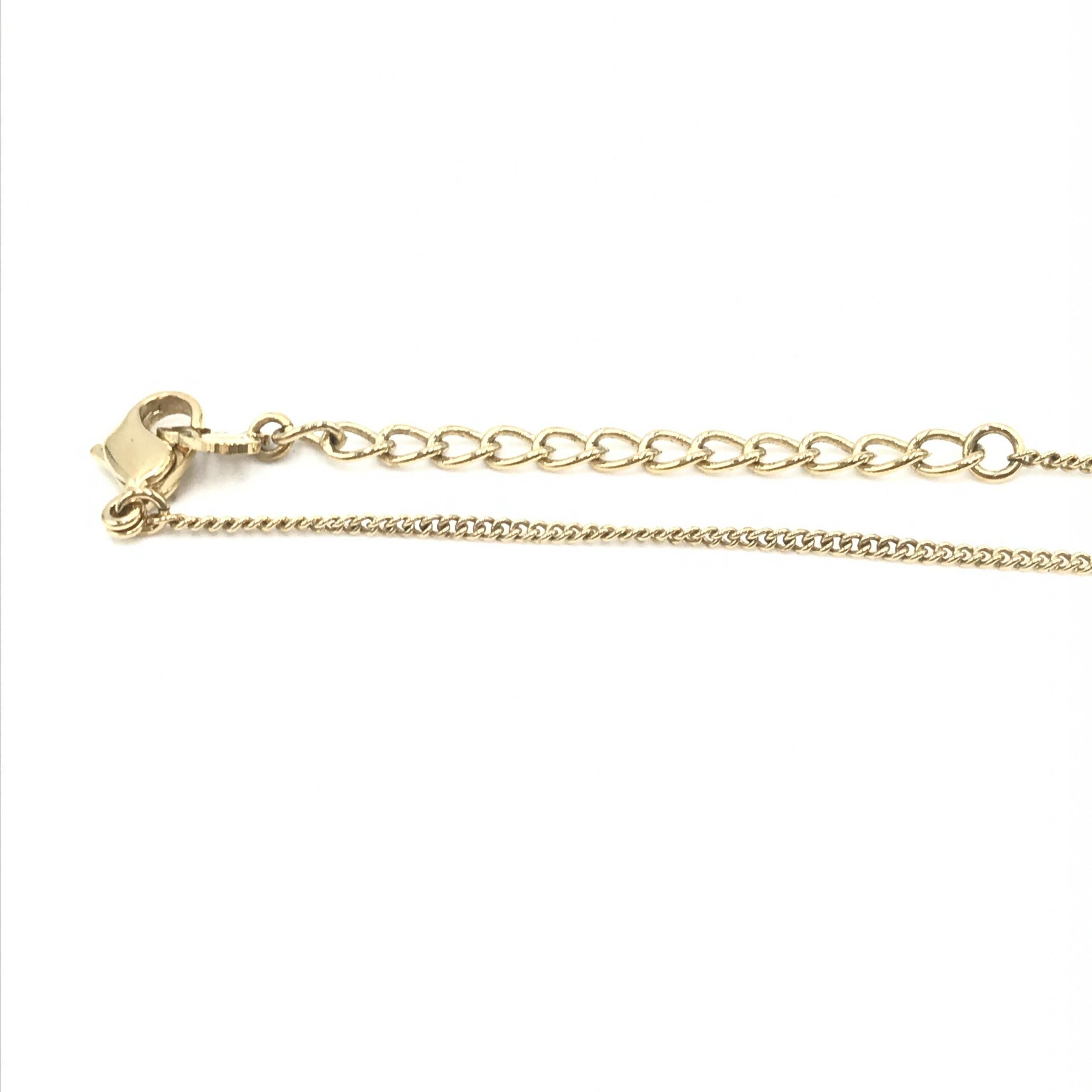 Christian Dior Dolphin Motif Rhinestone Gold Plated Women's Necklace (Pre-Owned)