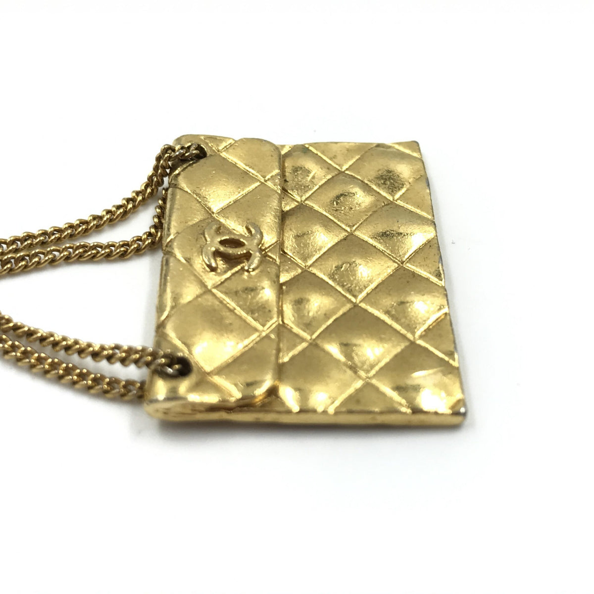 Chanel Gold Plated Bag Motif Women's Brooch (Pre-Owned)