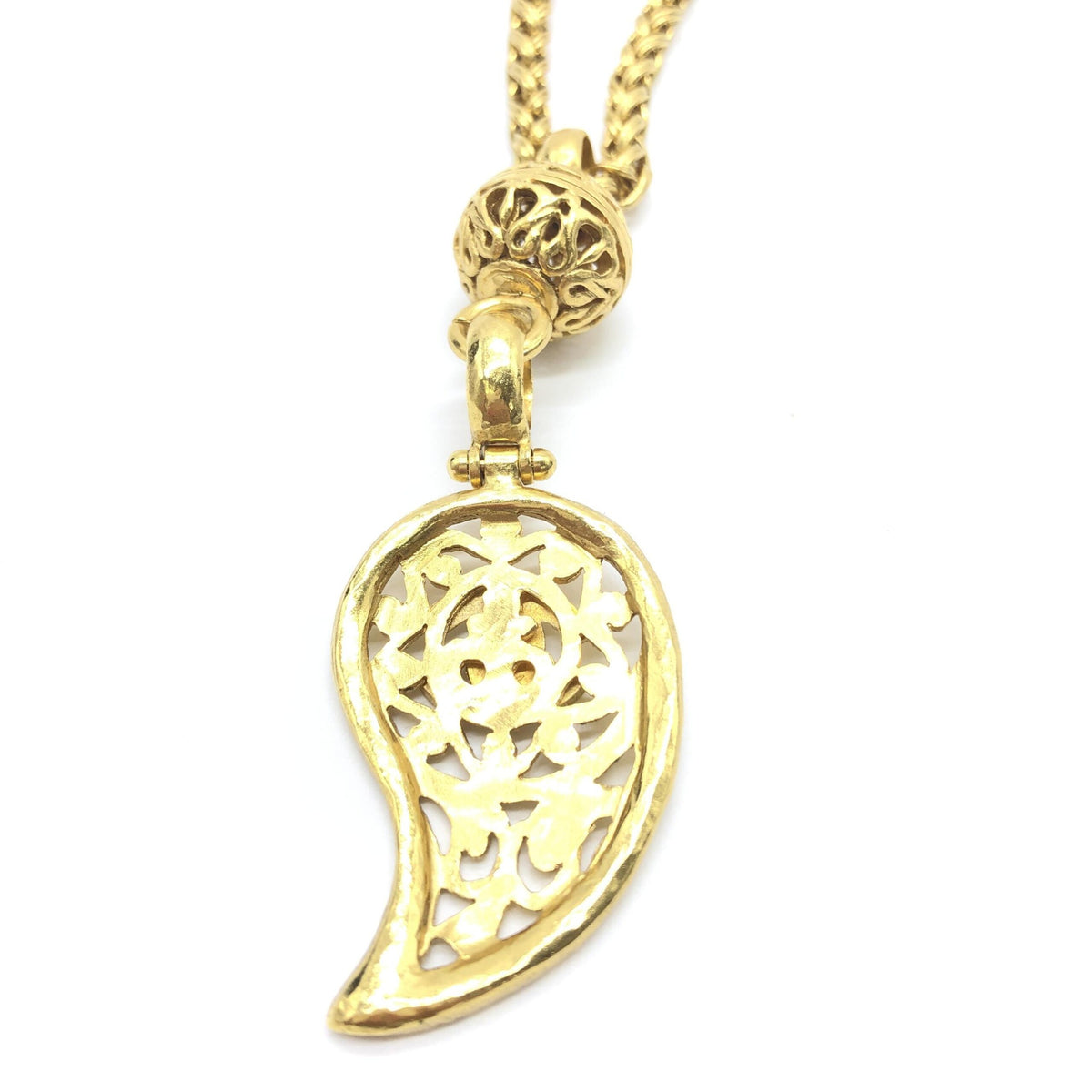 Chanel Gold Plated Coco Mark Women's Necklace (Pre-Owned)