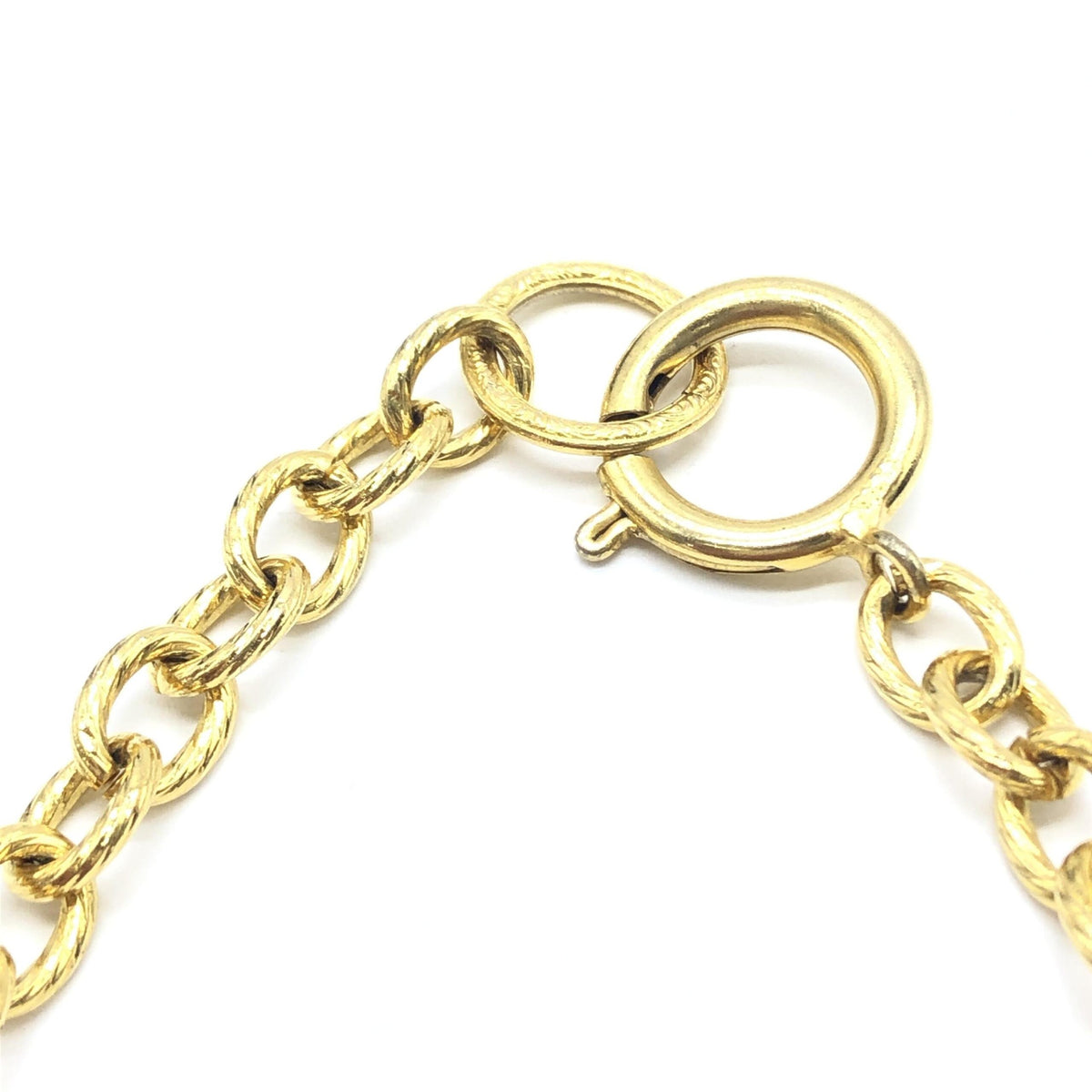 Chanel Gold Plated Chain Necklace With Bow Women's Charms (Pre-Owned)