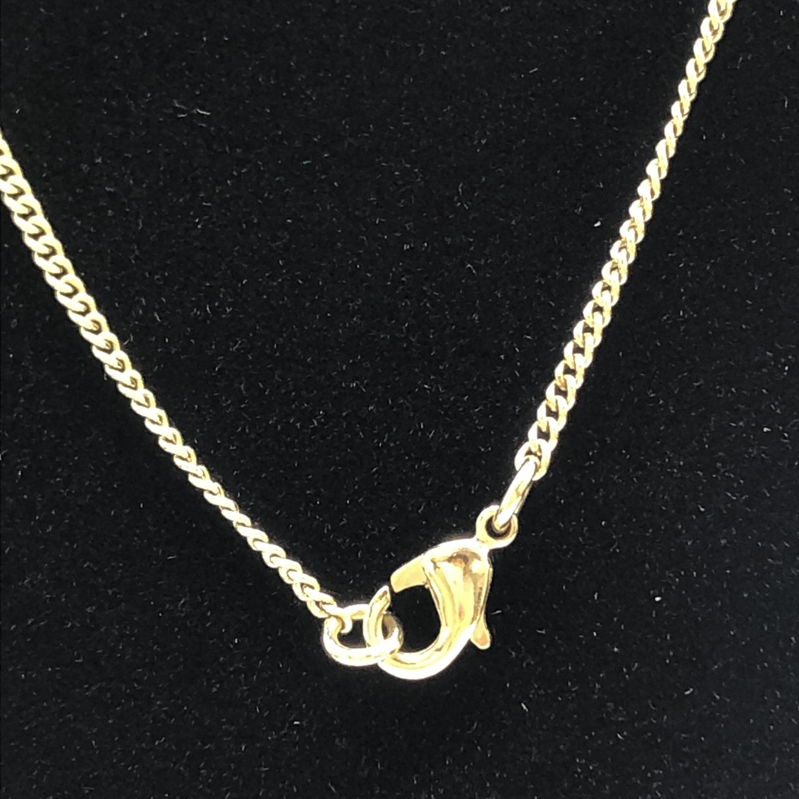 Chanel Gold Tone CC Circle Pendant Women's Necklace (Pre-Owned)