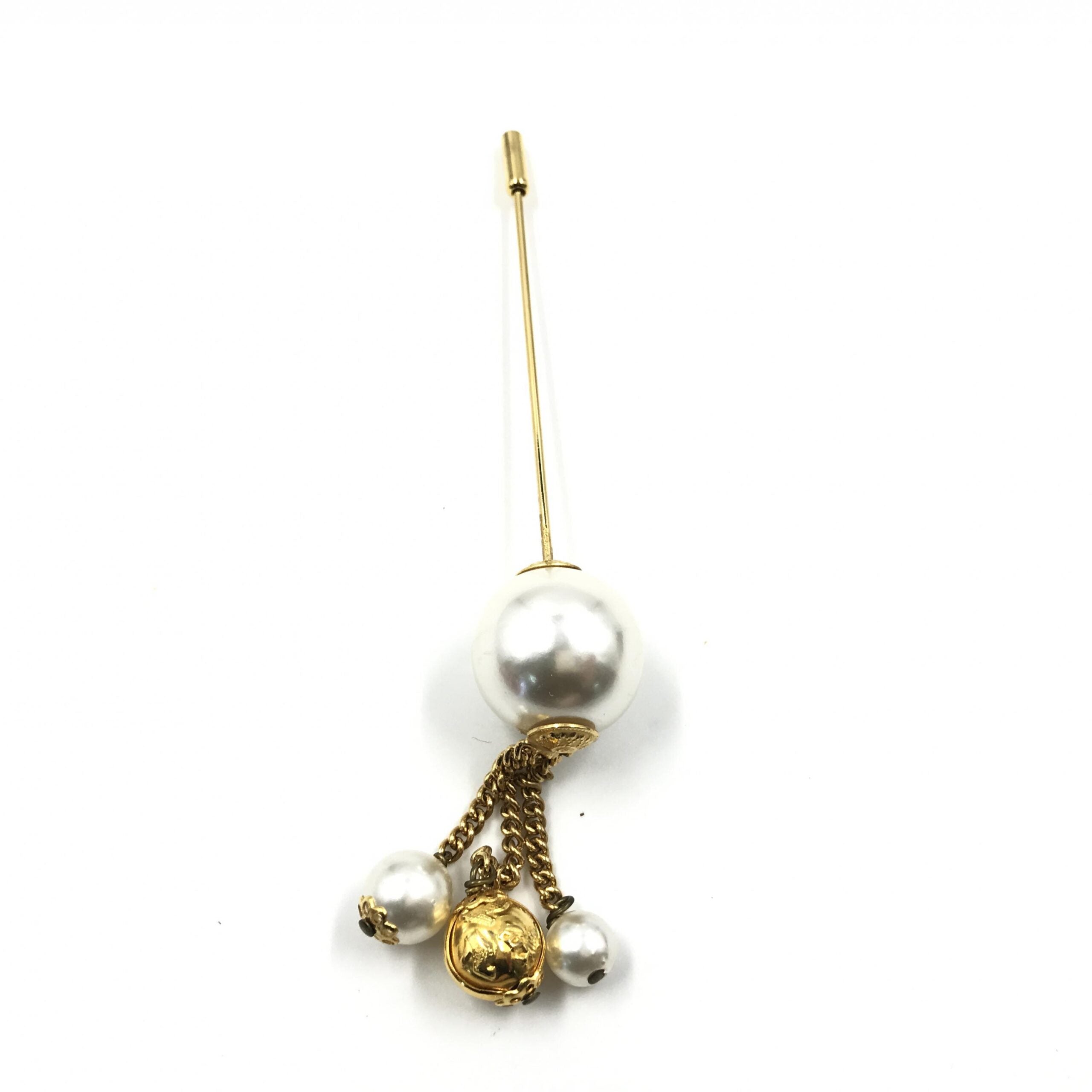 Salvatore Ferragamo Pin Brooch, Pearl Style, Women's Box (Pre-Owned)