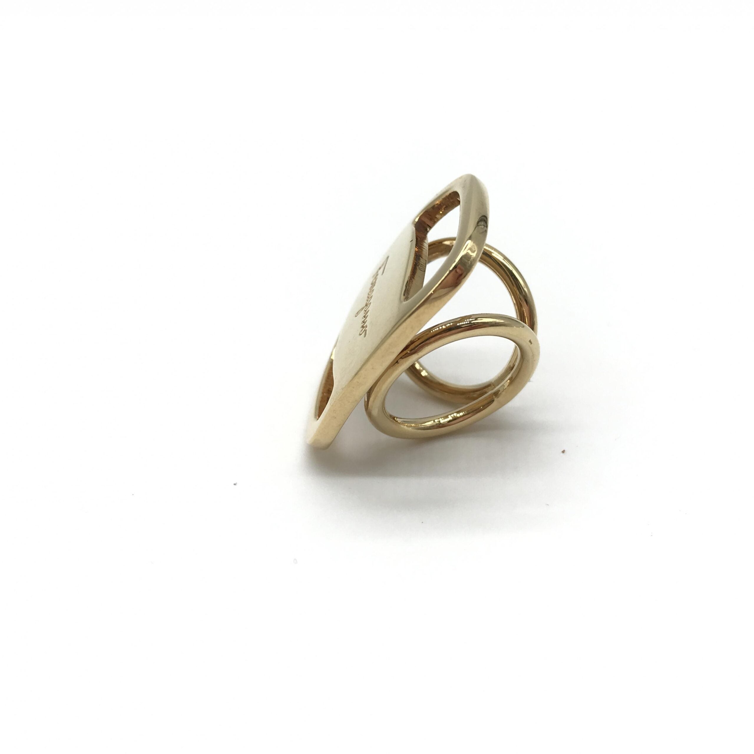 Salvatore Ferragamo PLEATS PLEASE Designer Scarf Women's Ring (Pre-Owned)