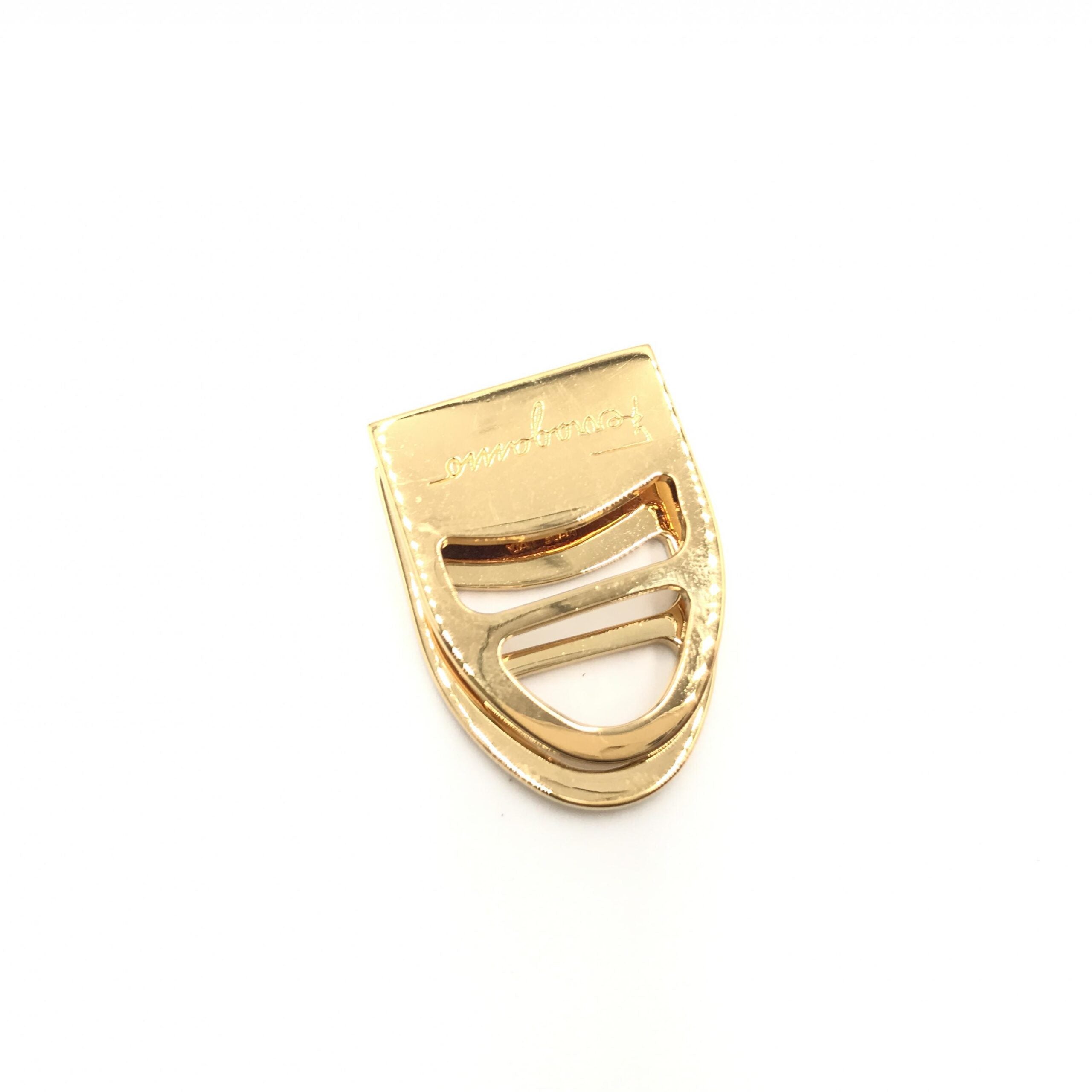 Salvatore Ferragamo Salvatore Ferragamo Vara Metal Scarf Women's Ring (Pre-Owned)