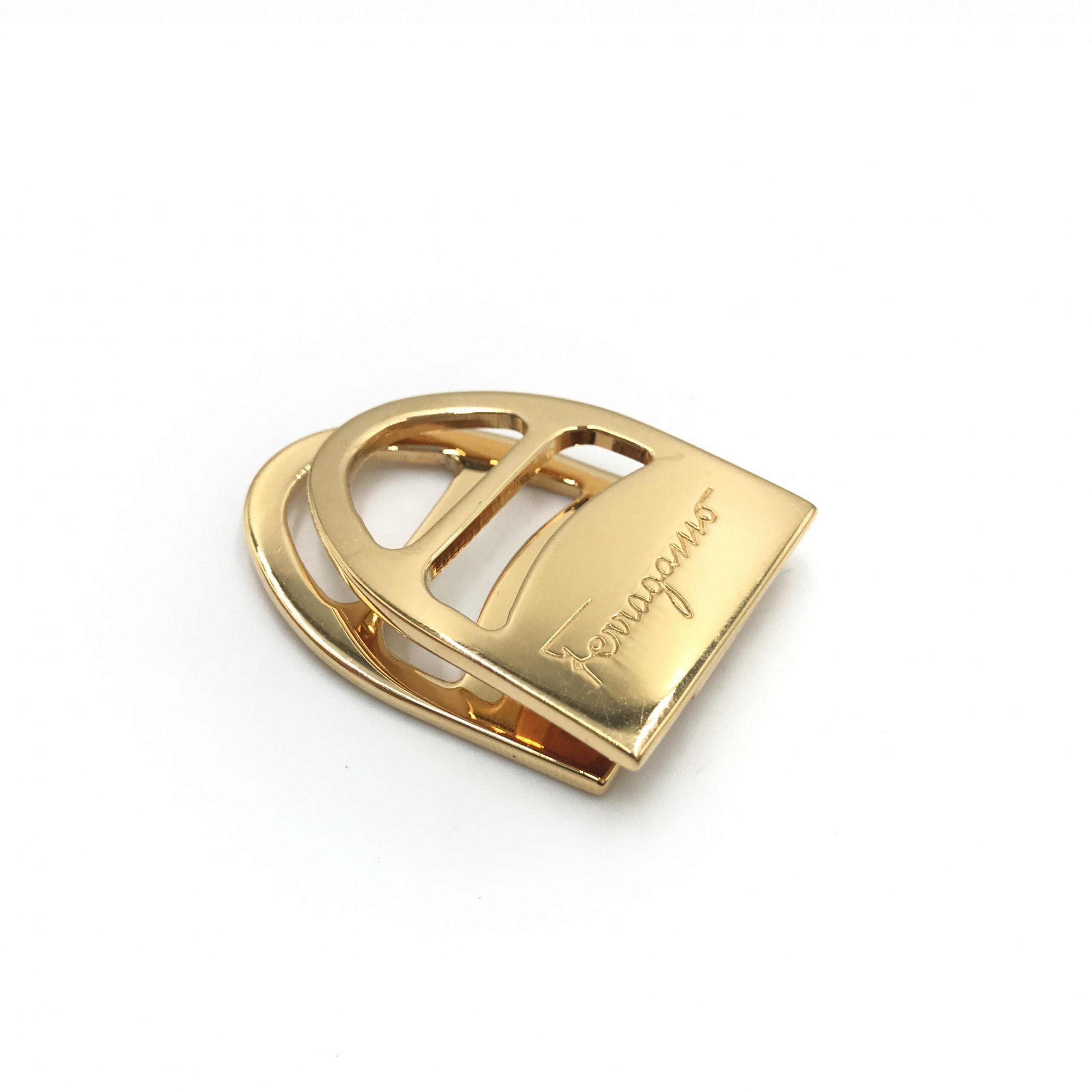 Salvatore Ferragamo Salvatore Ferragamo Vara Metal Scarf Women's Ring (Pre-Owned)