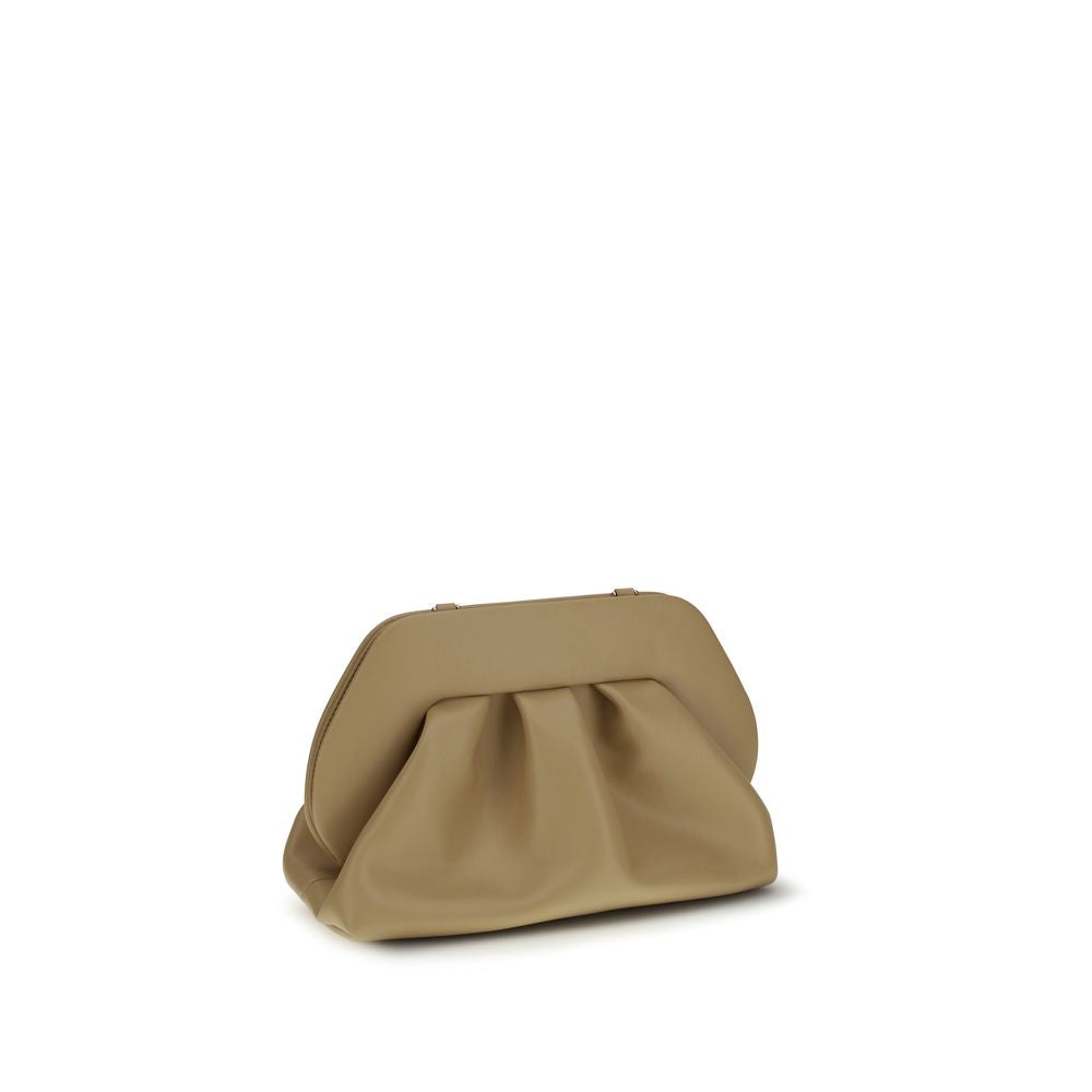 THEMOIRè Beige Other Fibres Clutch Women's Bag