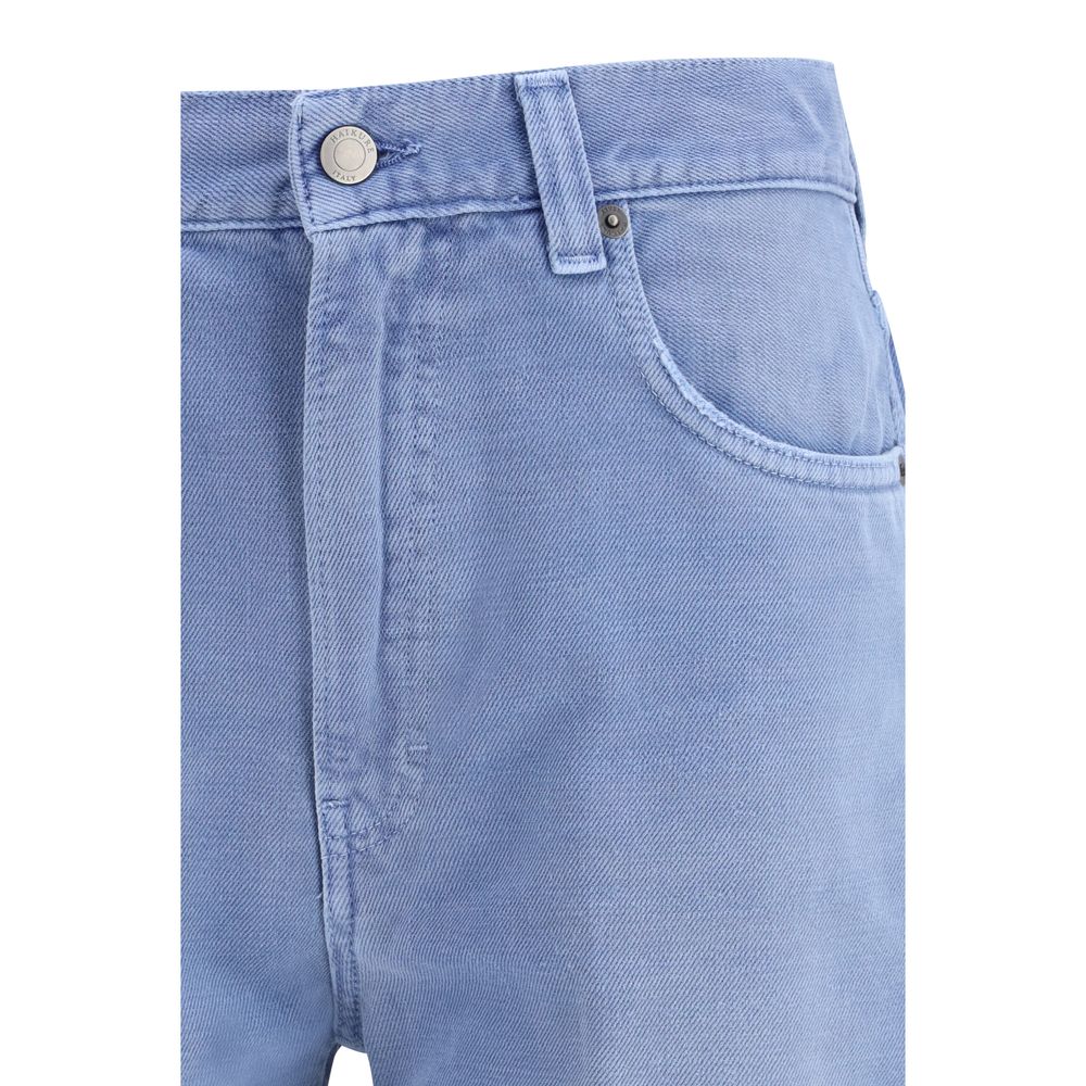 Haikure Blue Cotton Relaxed Fit Women's Jeans