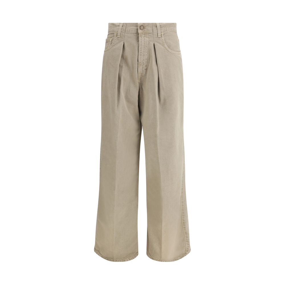 Haikure Beige Cotton Jeans Women's Denim
