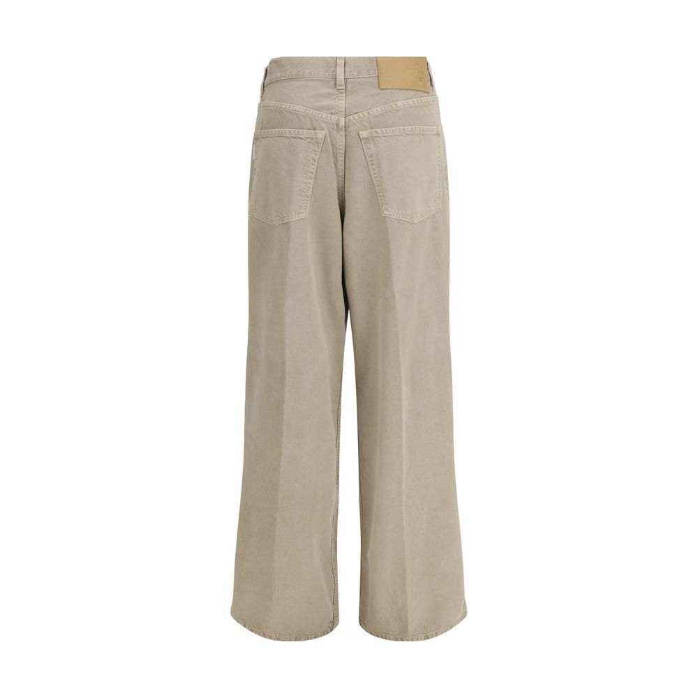 Haikure Beige Cotton Jeans Women's Denim