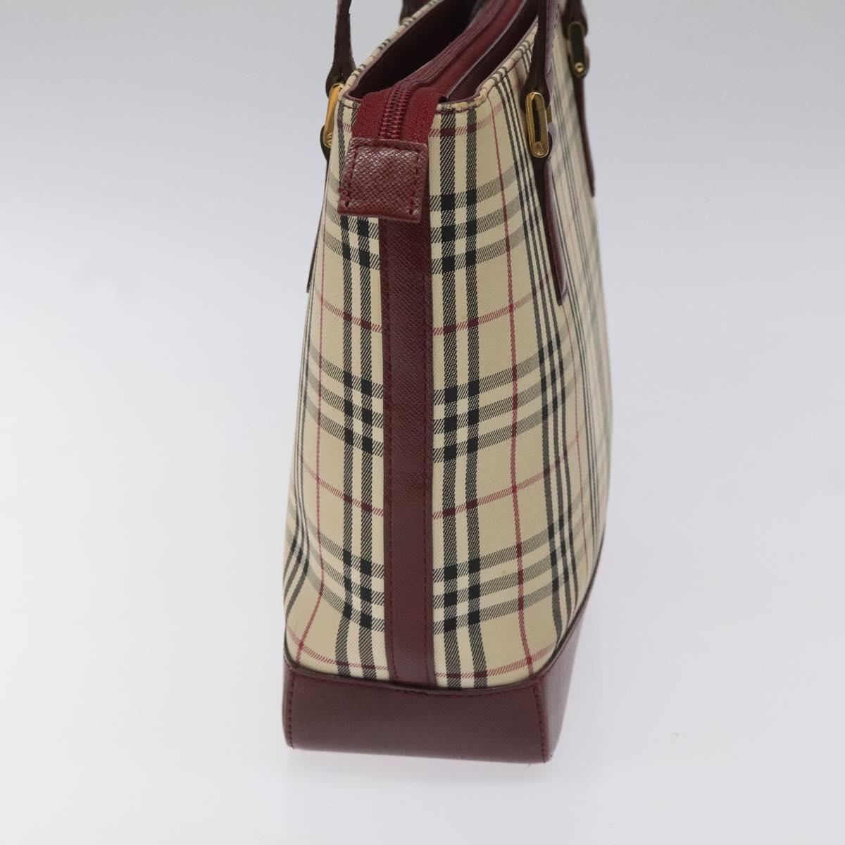 Burberry Nova Check Beige Canvas Tote Bag (Pre-Owned)