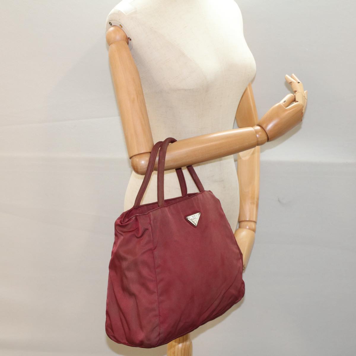 Prada Tessuto Red Synthetic Handbag (Pre-Owned)