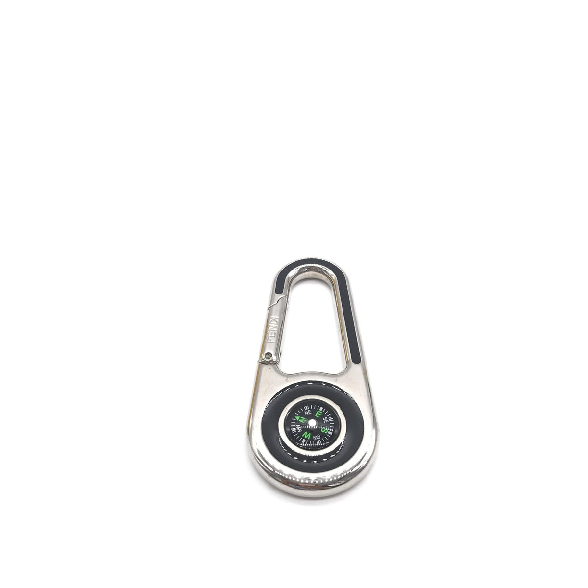 Fendi Silver Metal Compass Charm Keychain (Pre-Owned)