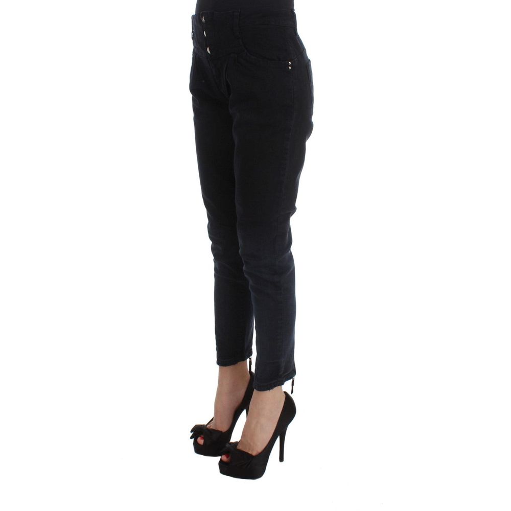 Costume National Black Cotton Cropped Women's Jeans