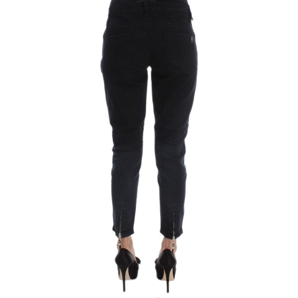Costume National Black Cotton Cropped Women's Jeans