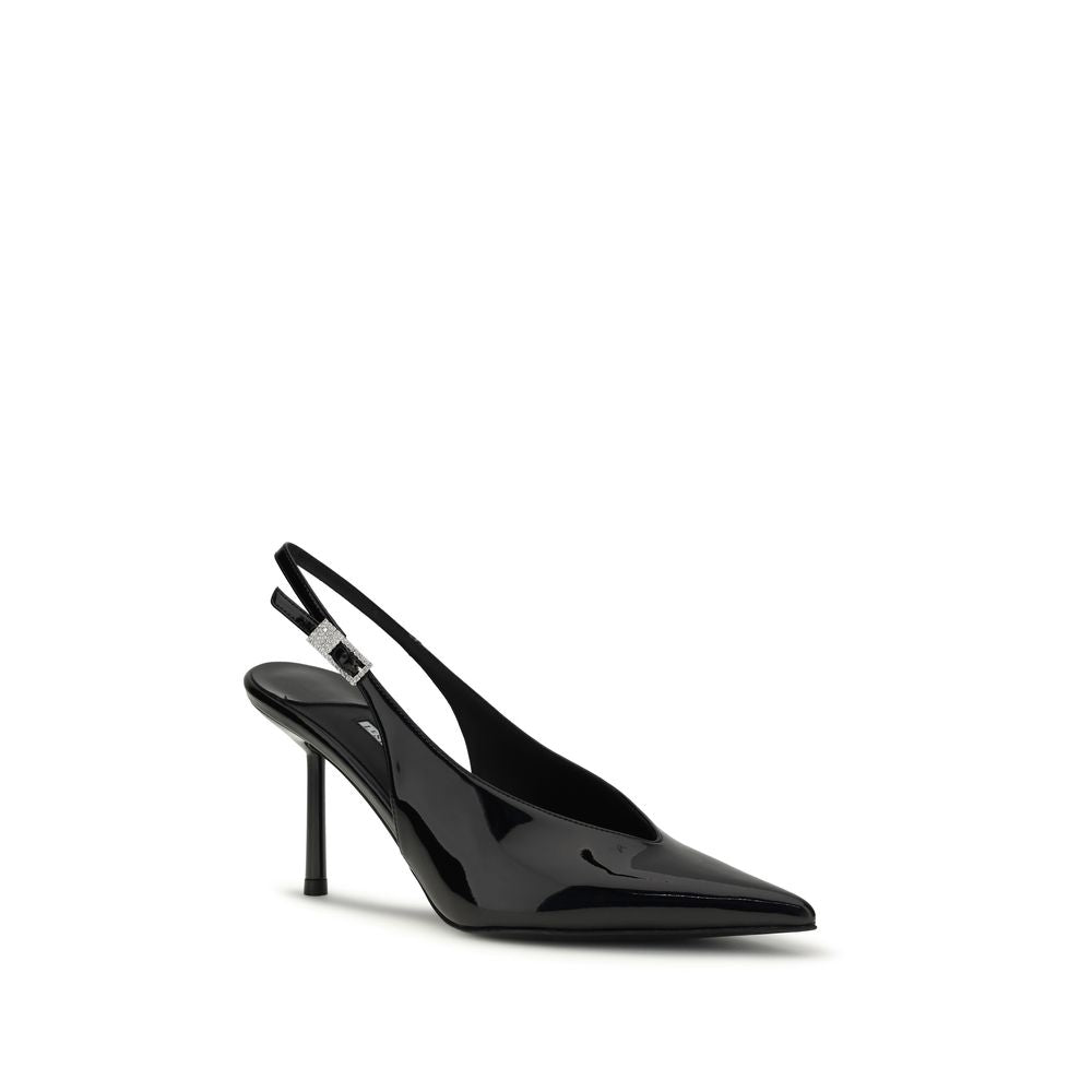LE SILLA Black Calf Leather Bos Taurus High Heel Women's Pumps