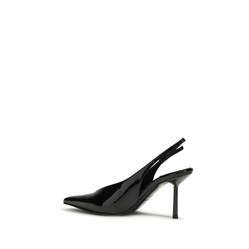 LE SILLA Black Calf Leather Bos Taurus High Heel Women's Pumps