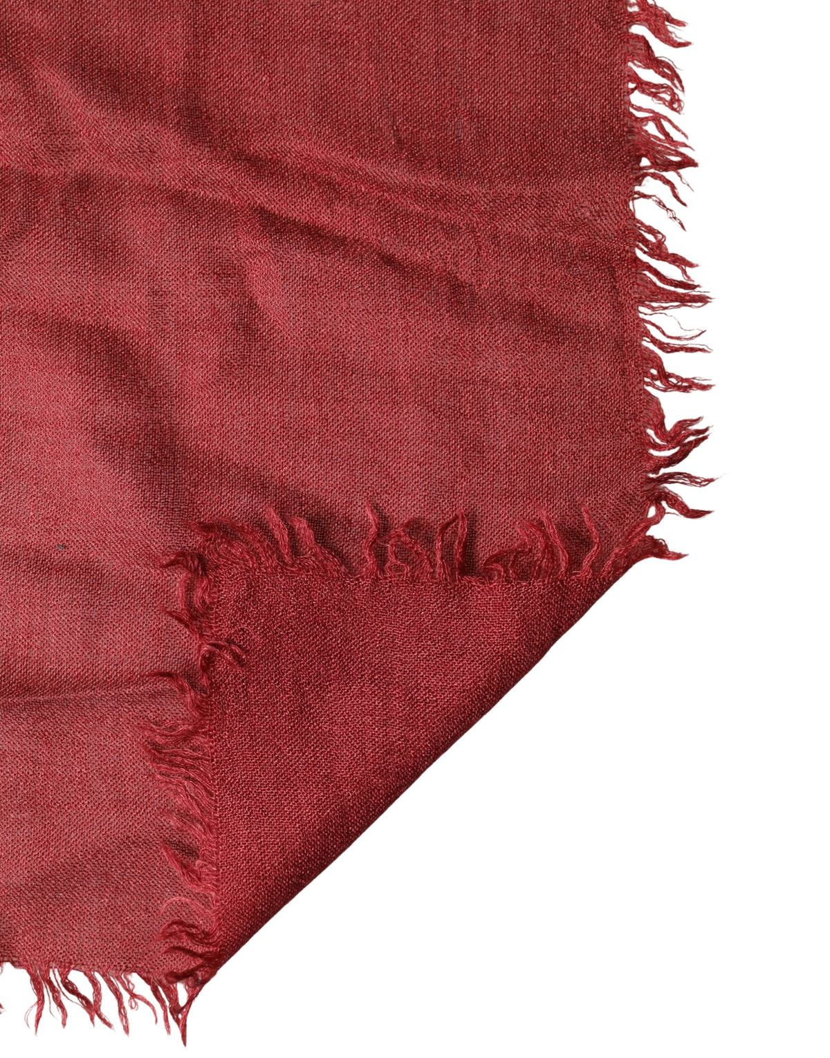 Dolce & Gabbana Red Cashmere Silk Fringe Wrap Foulard 200cm X 70cm Men's Scarf (Pre-Owned)