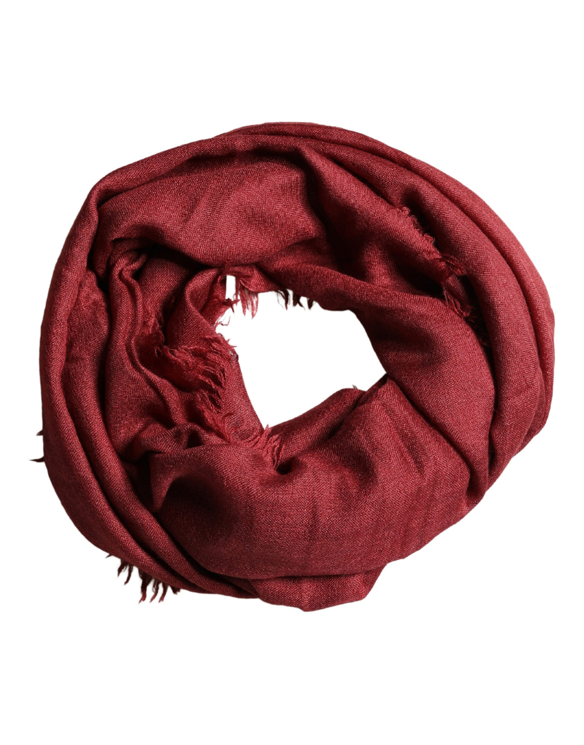 Dolce & Gabbana Red Cashmere Silk Fringe Wrap Foulard 200cm X 70cm Men's Scarf (Pre-Owned)