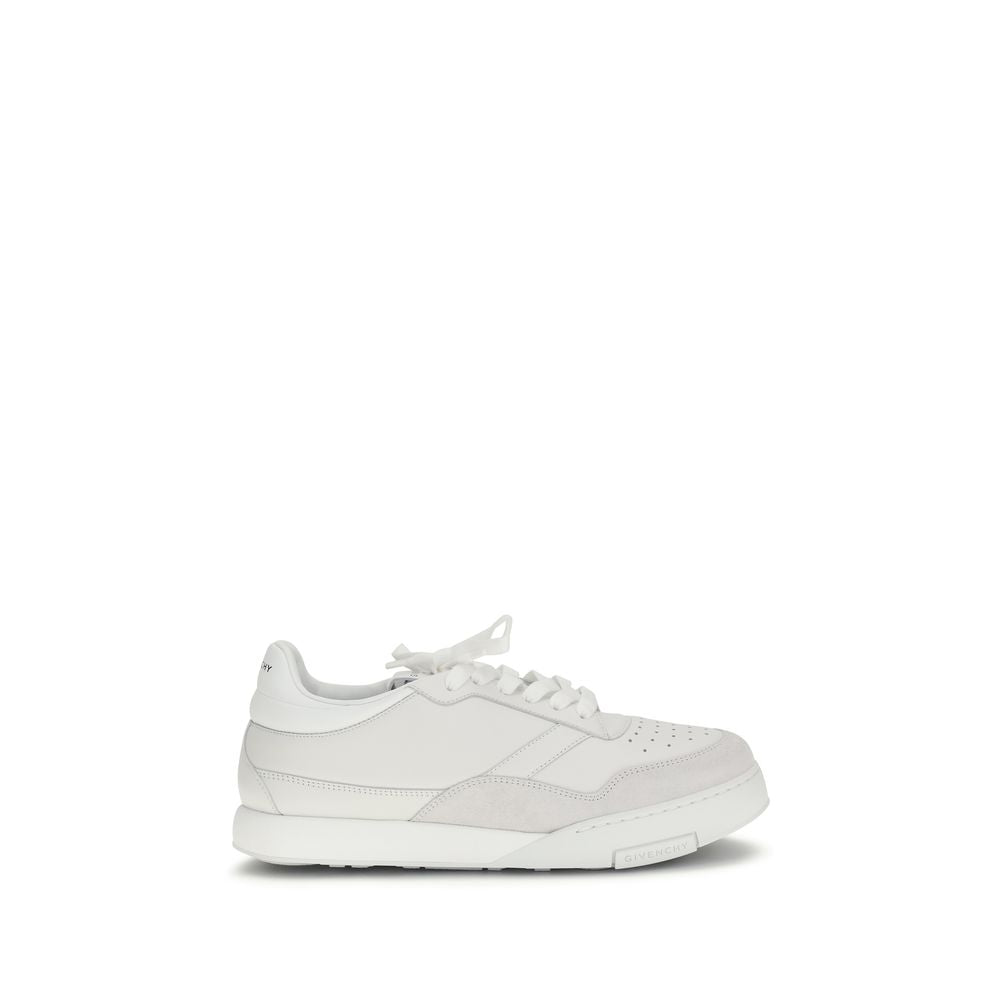 Givenchy White Calf Leather Bos Taurus Low Top Men's Sneakers