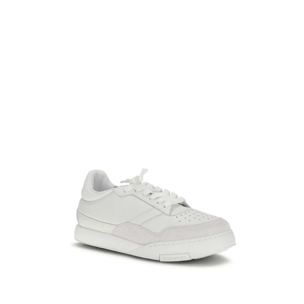Givenchy White Calf Leather Bos Taurus Low Top Men's Sneakers