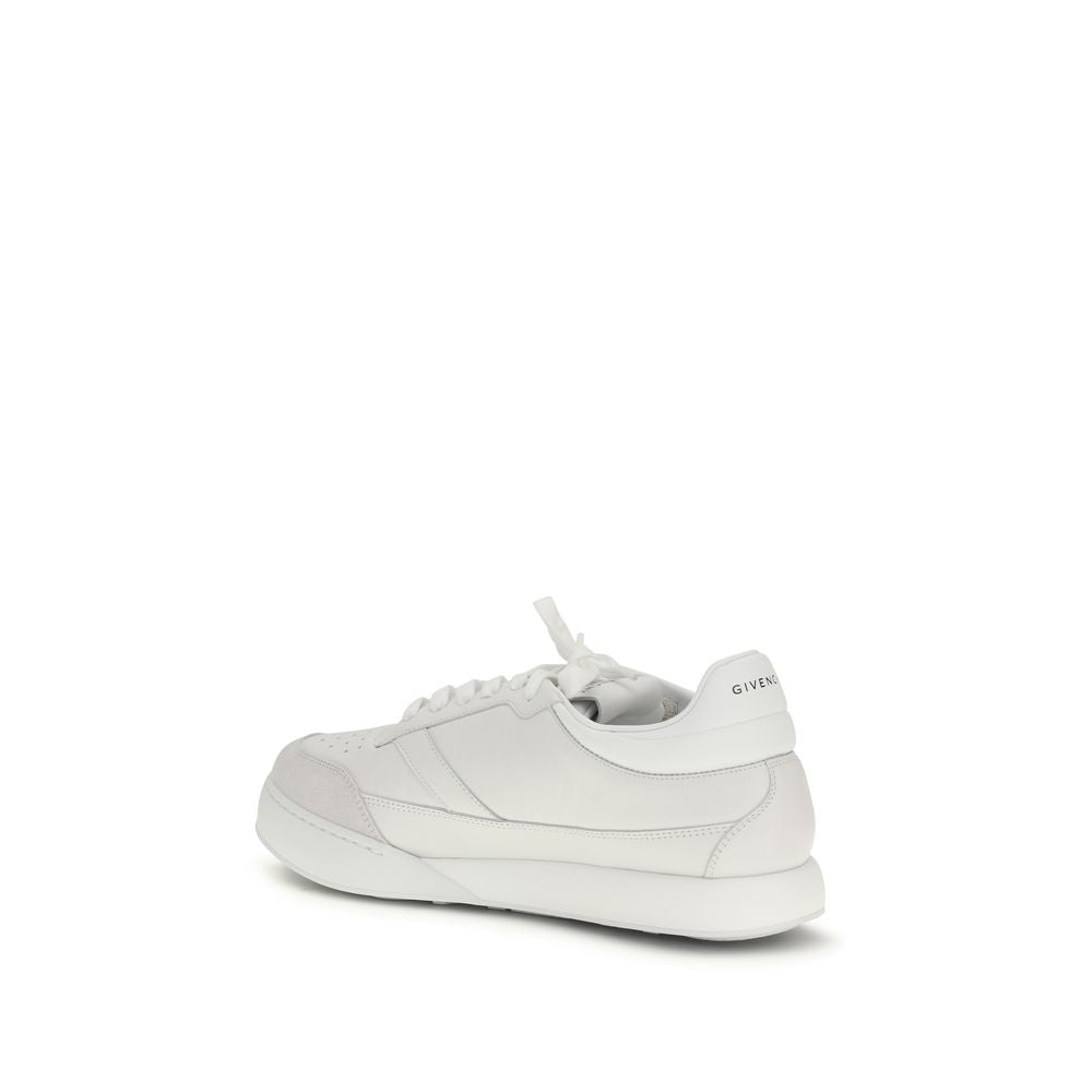 Givenchy White Calf Leather Bos Taurus Low Top Men's Sneakers