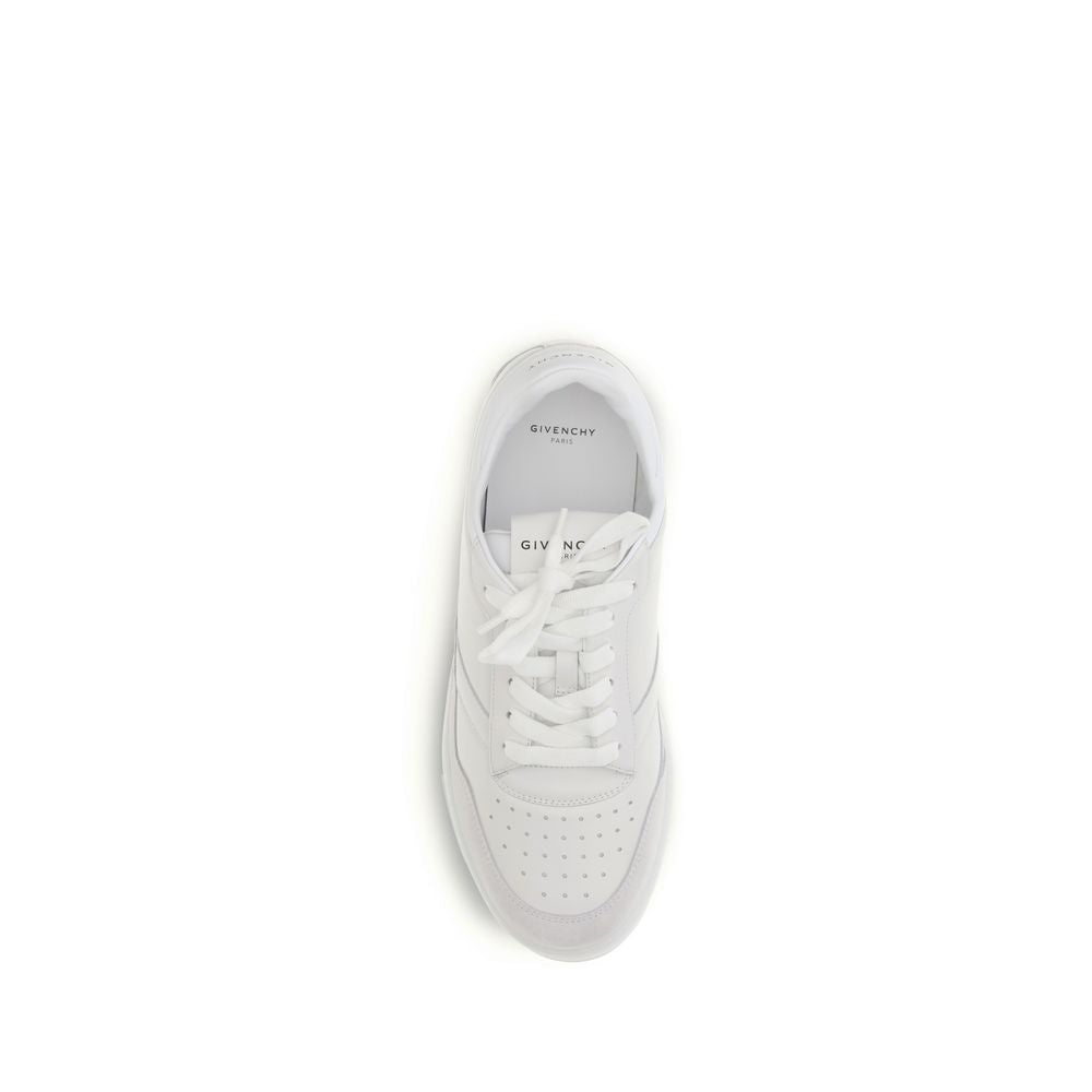 Givenchy White Calf Leather Bos Taurus Low Top Men's Sneakers