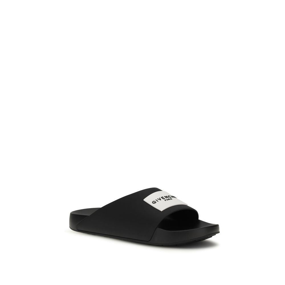Givenchy Black Rubber Men's Slippers