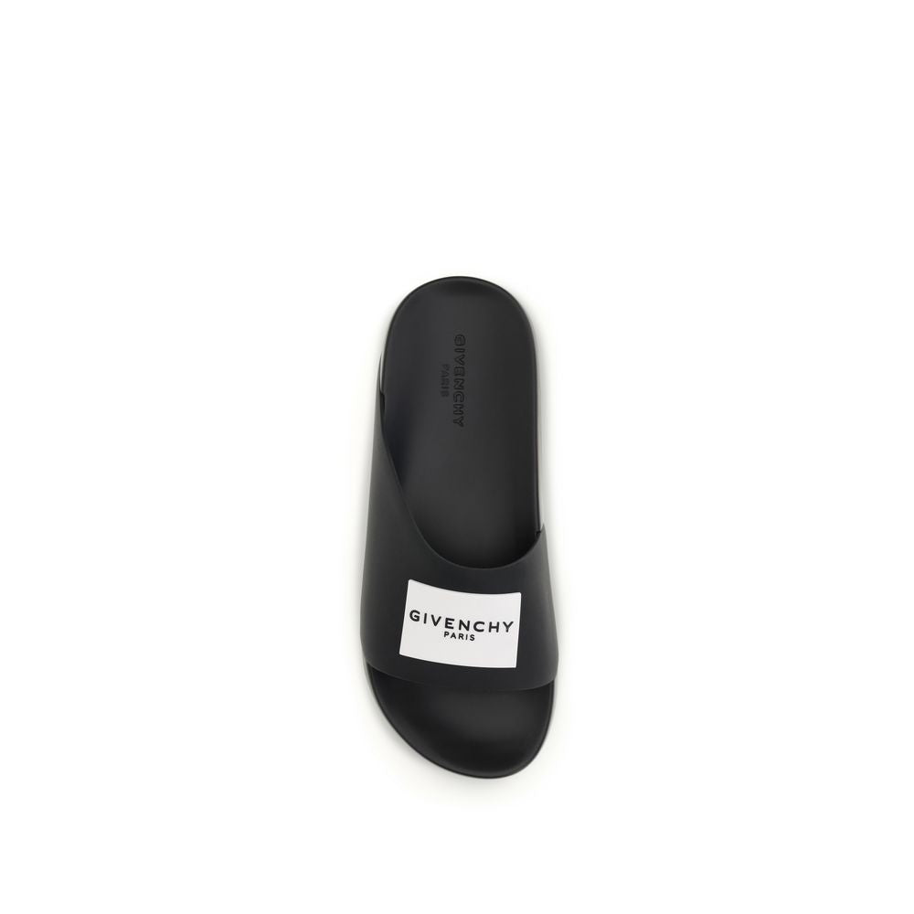 Givenchy Black Rubber Men's Slippers